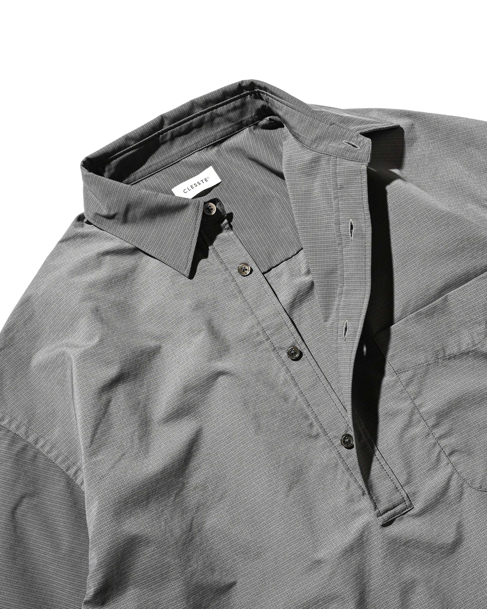 【4.25 SAT 20:00- IN STOCK】MINI PLAID S/S PULLOVER SHIRT (CHARCOAL)