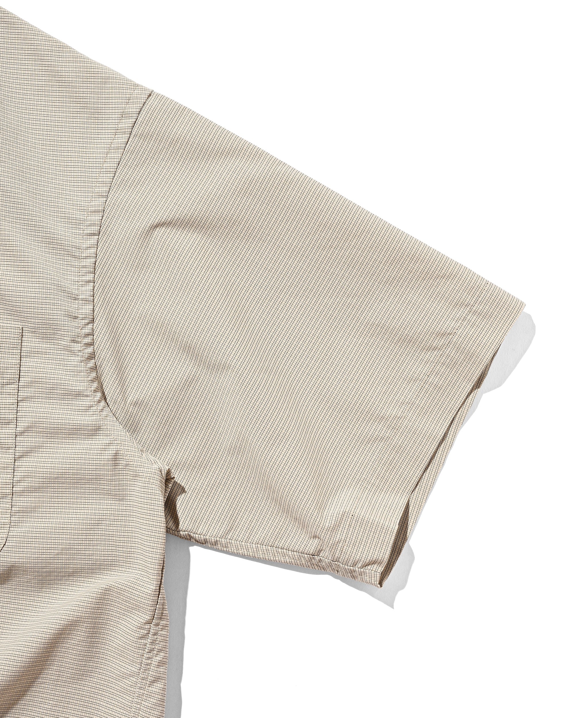 【4.25 SAT 20:00- IN STOCK】MINI PLAID S/S PULLOVER SHIRT (BEIGE)