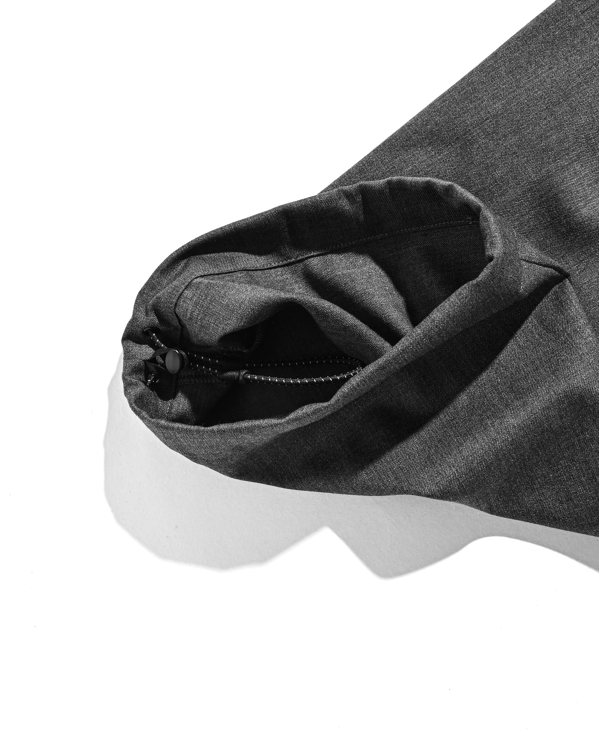 【9.6 SAT 20:00- IN STOCK】WOOL GABARDINE CITY UNIFORM WIDE TAPERED PANTS (GRAY)
