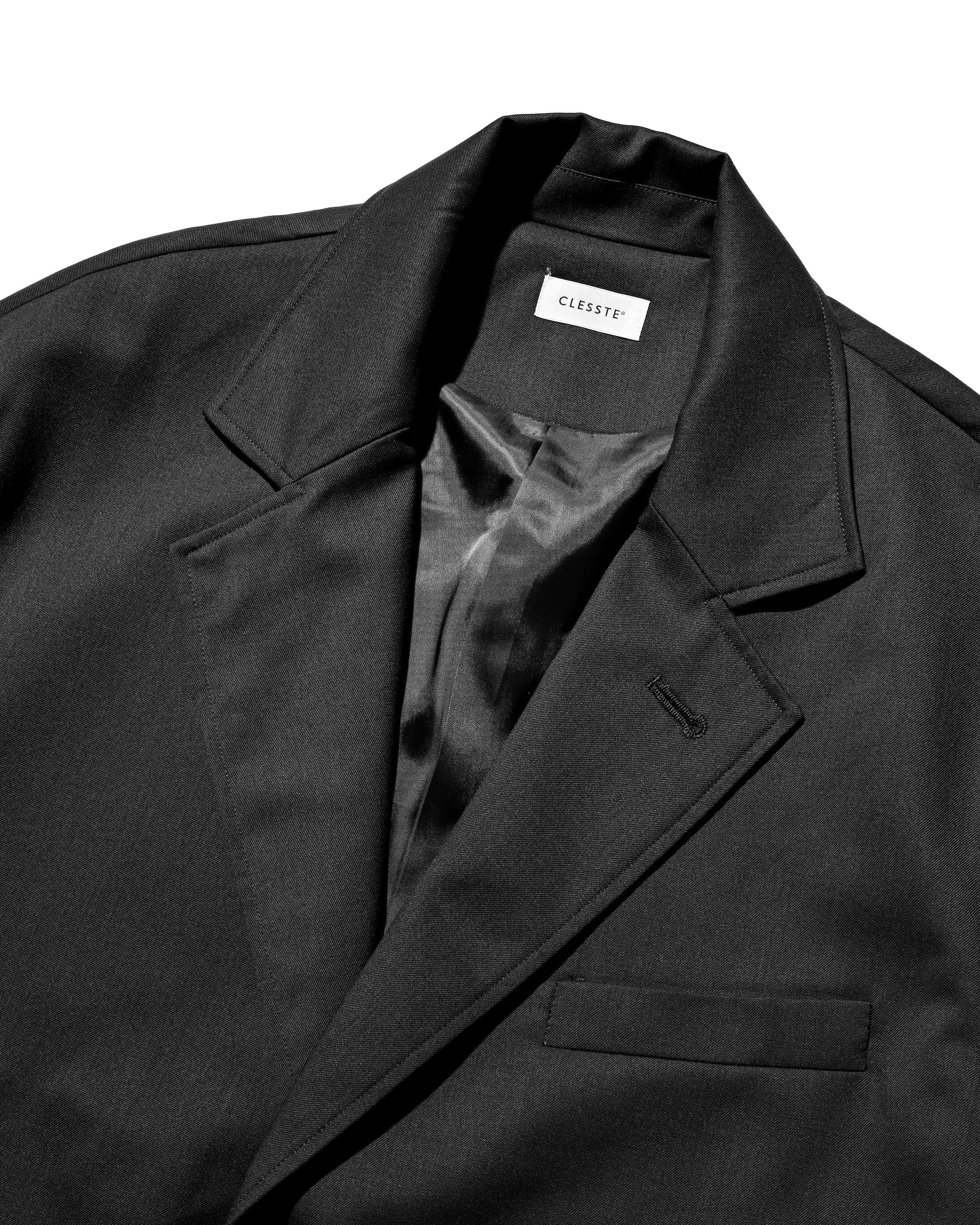 【9.6 SAT 20:00- IN STOCK】WOOL GABARDINE CITY UNIFORM TAILORED JACKET (BLACK)