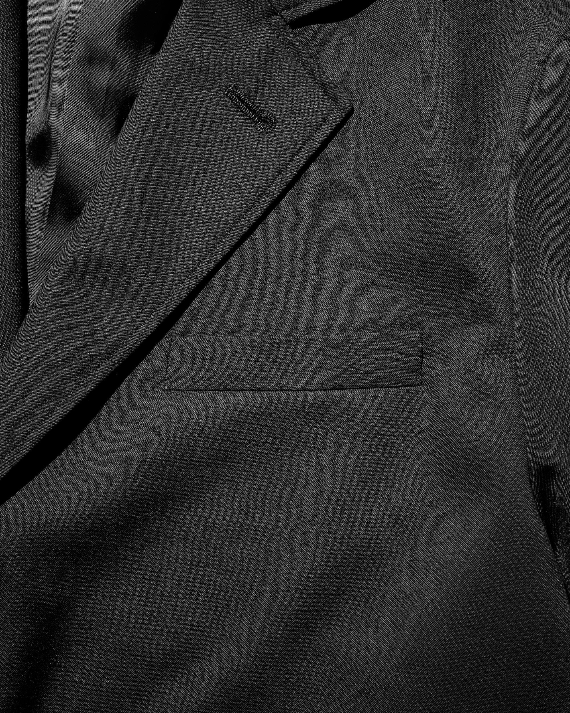 【9.6 SAT 20:00- IN STOCK】WOOL GABARDINE CITY UNIFORM TAILORED JACKET (BLACK)