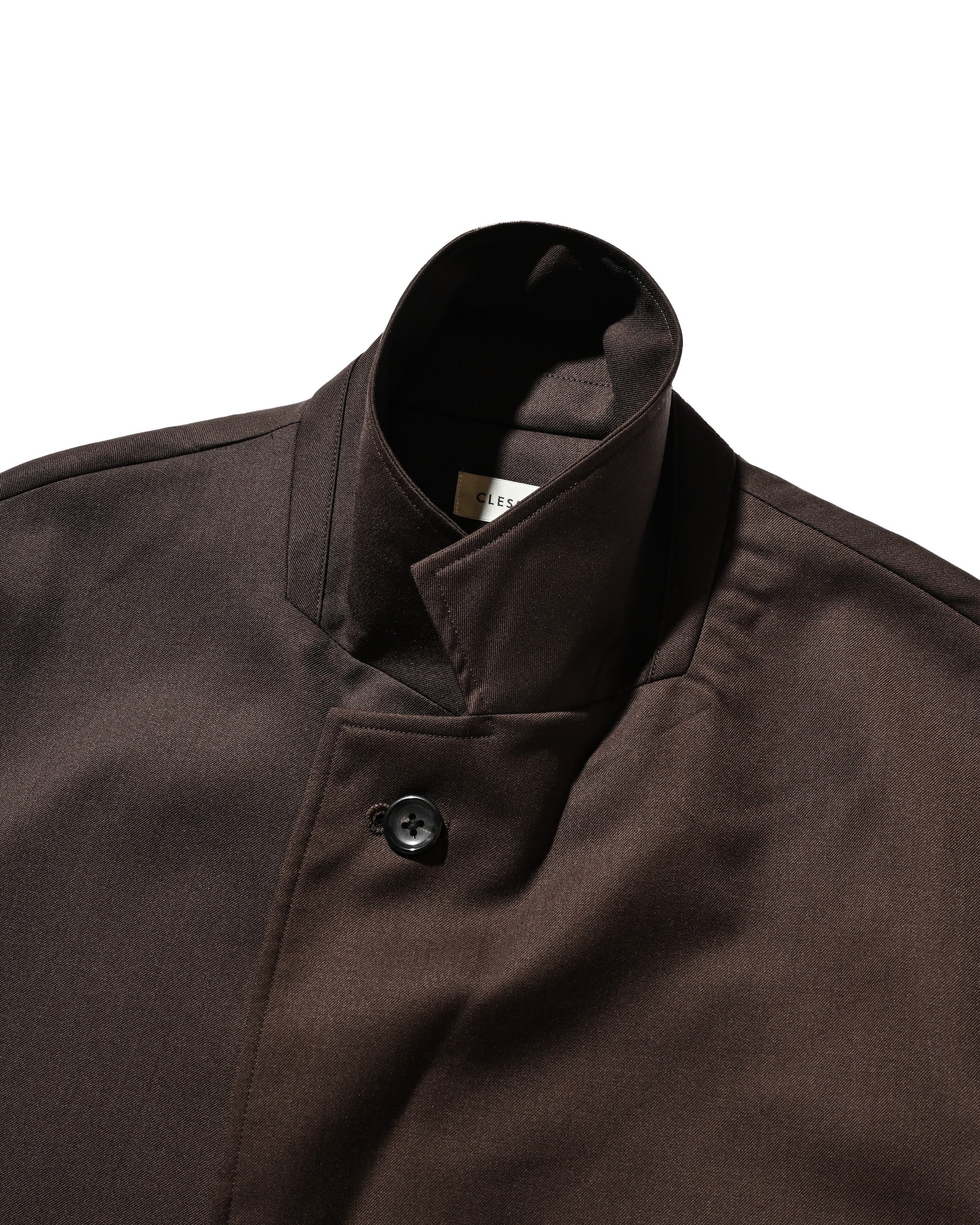 【9.6 SAT 20:00- IN STOCK】WOOL GABARDINE CITY UNIFORM TAILORED JACKET (BROWN)