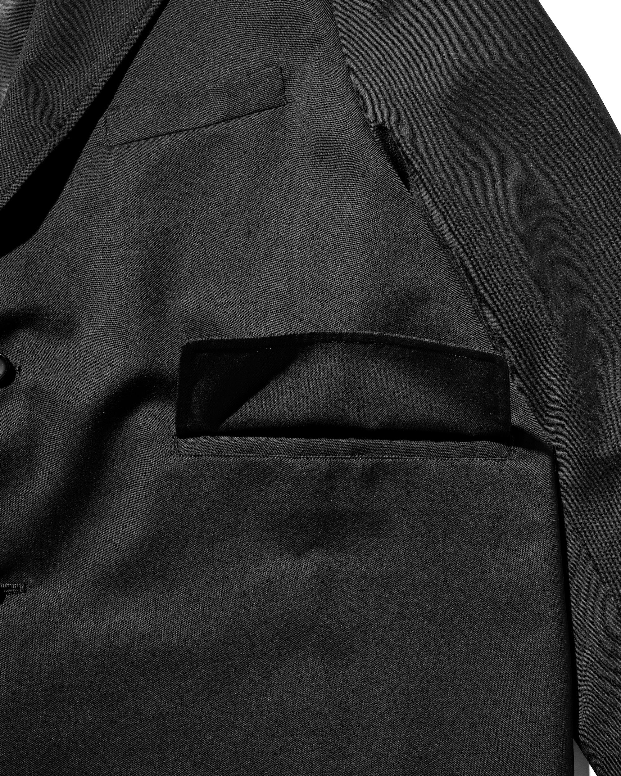 【9.6 SAT 20:00- IN STOCK】WOOL GABARDINE CITY UNIFORM TAILORED JACKET (BLACK)