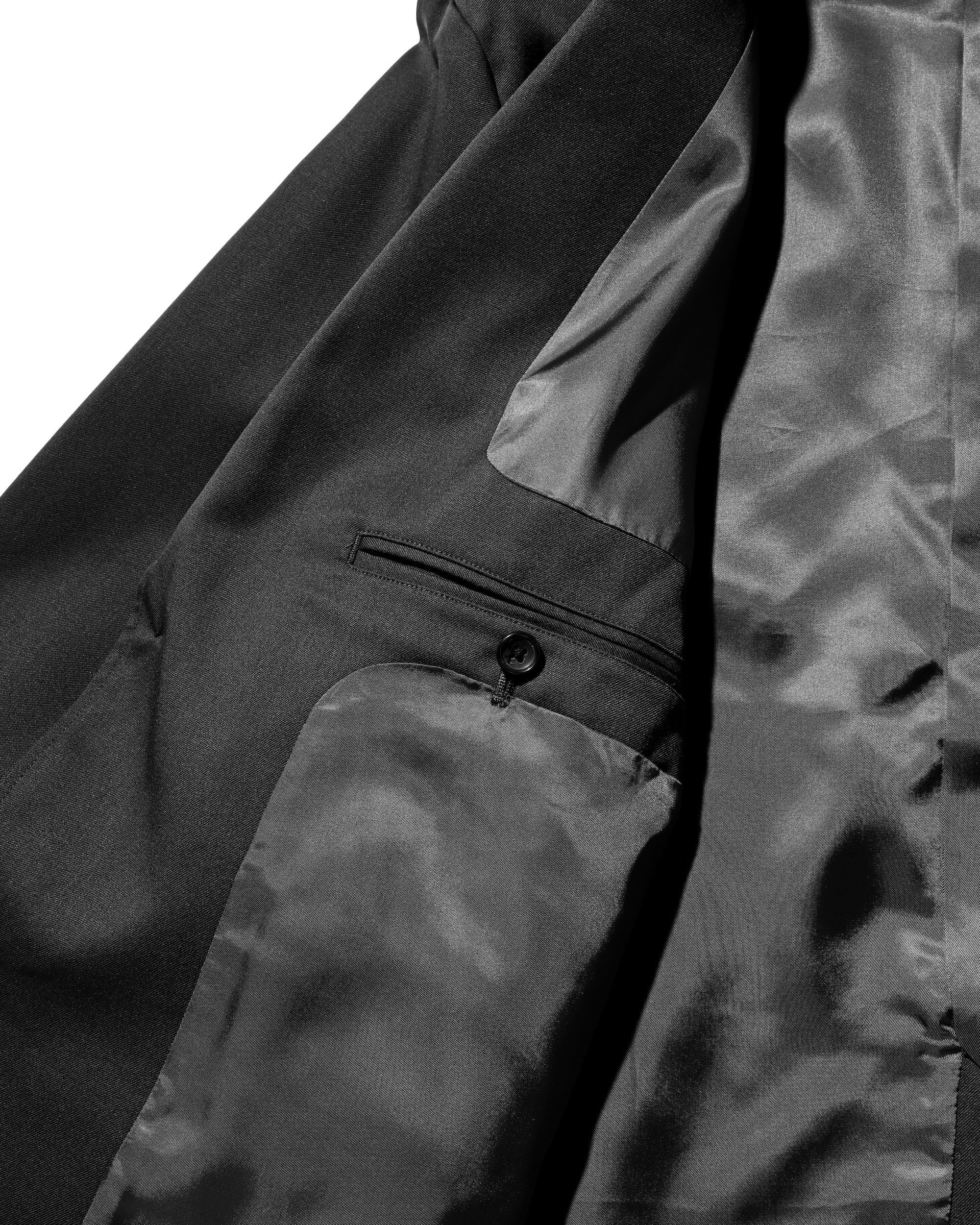【9.6 SAT 20:00- IN STOCK】WOOL GABARDINE CITY UNIFORM TAILORED JACKET (BLACK)