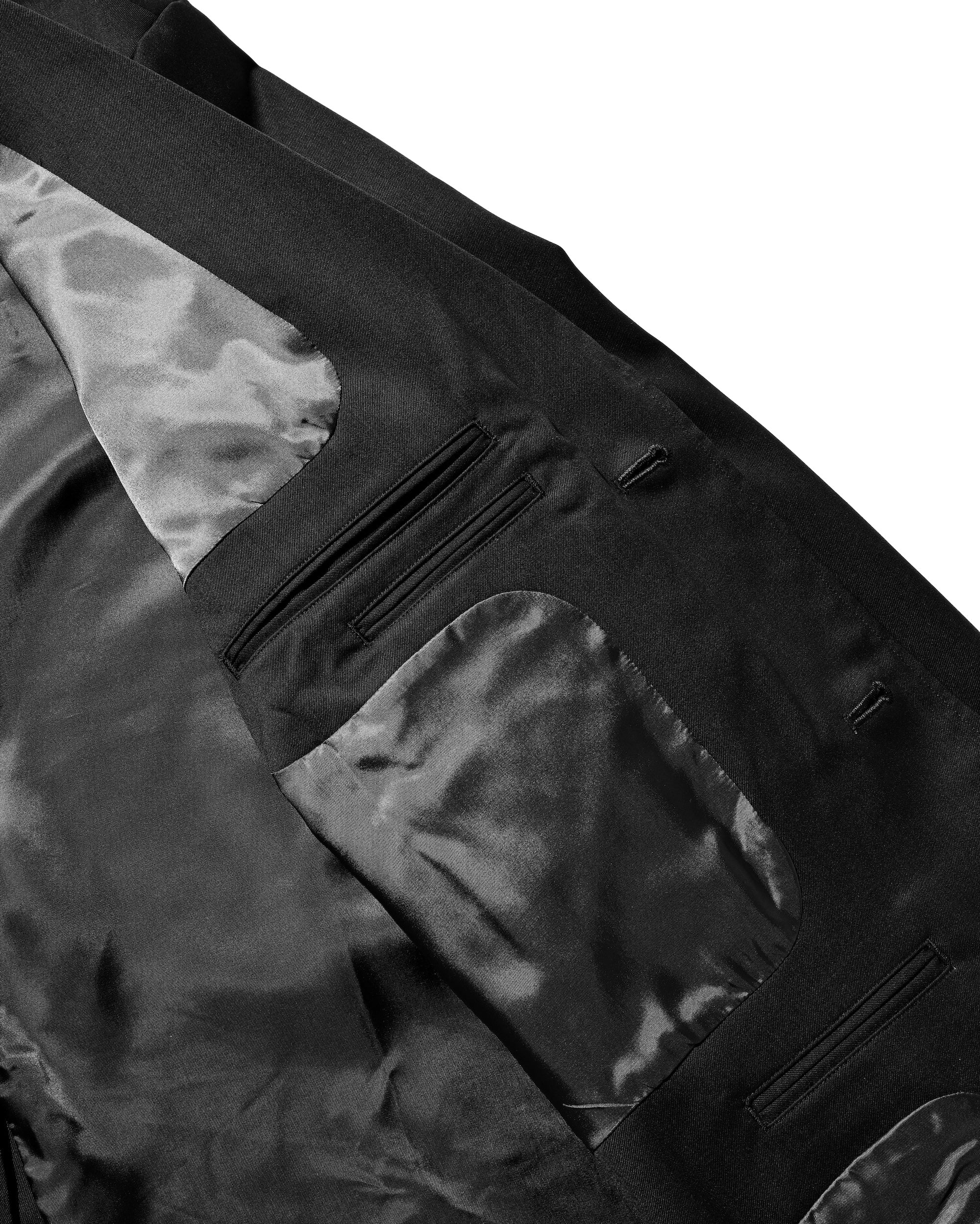 【9.6 SAT 20:00- IN STOCK】WOOL GABARDINE CITY UNIFORM TAILORED JACKET (BLACK)