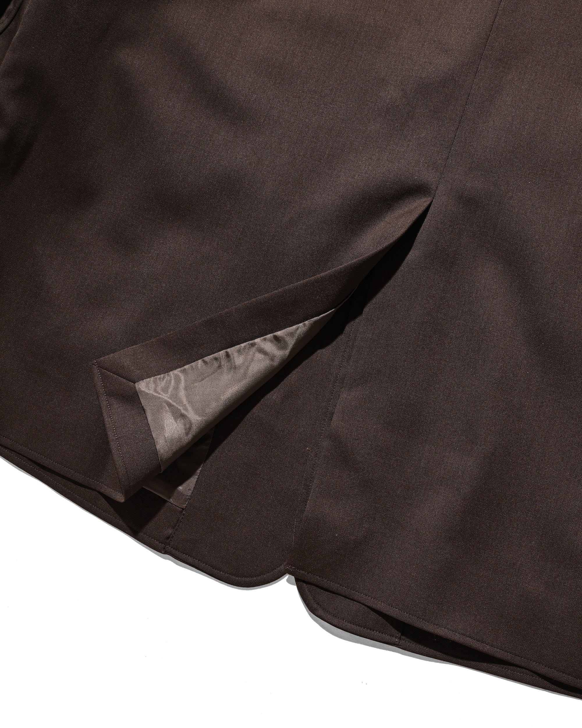 【9.6 SAT 20:00- IN STOCK】WOOL GABARDINE CITY UNIFORM TAILORED JACKET (BROWN)