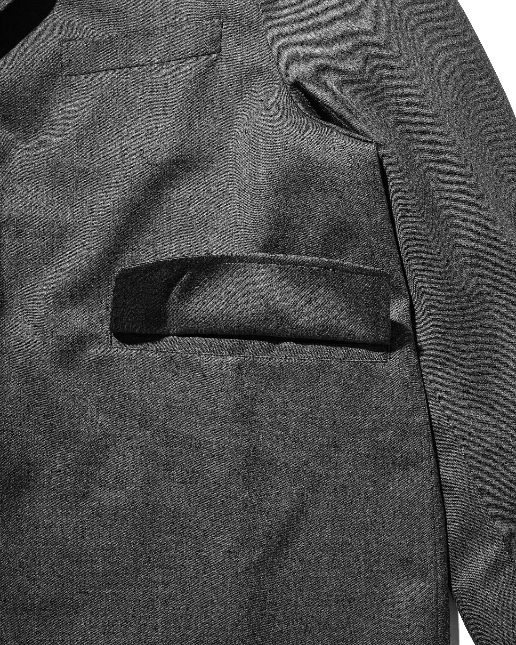 【9.6 SAT 20:00- IN STOCK】WOOL GABARDINE CITY UNIFORM TAILORED JACKET (GRAY)