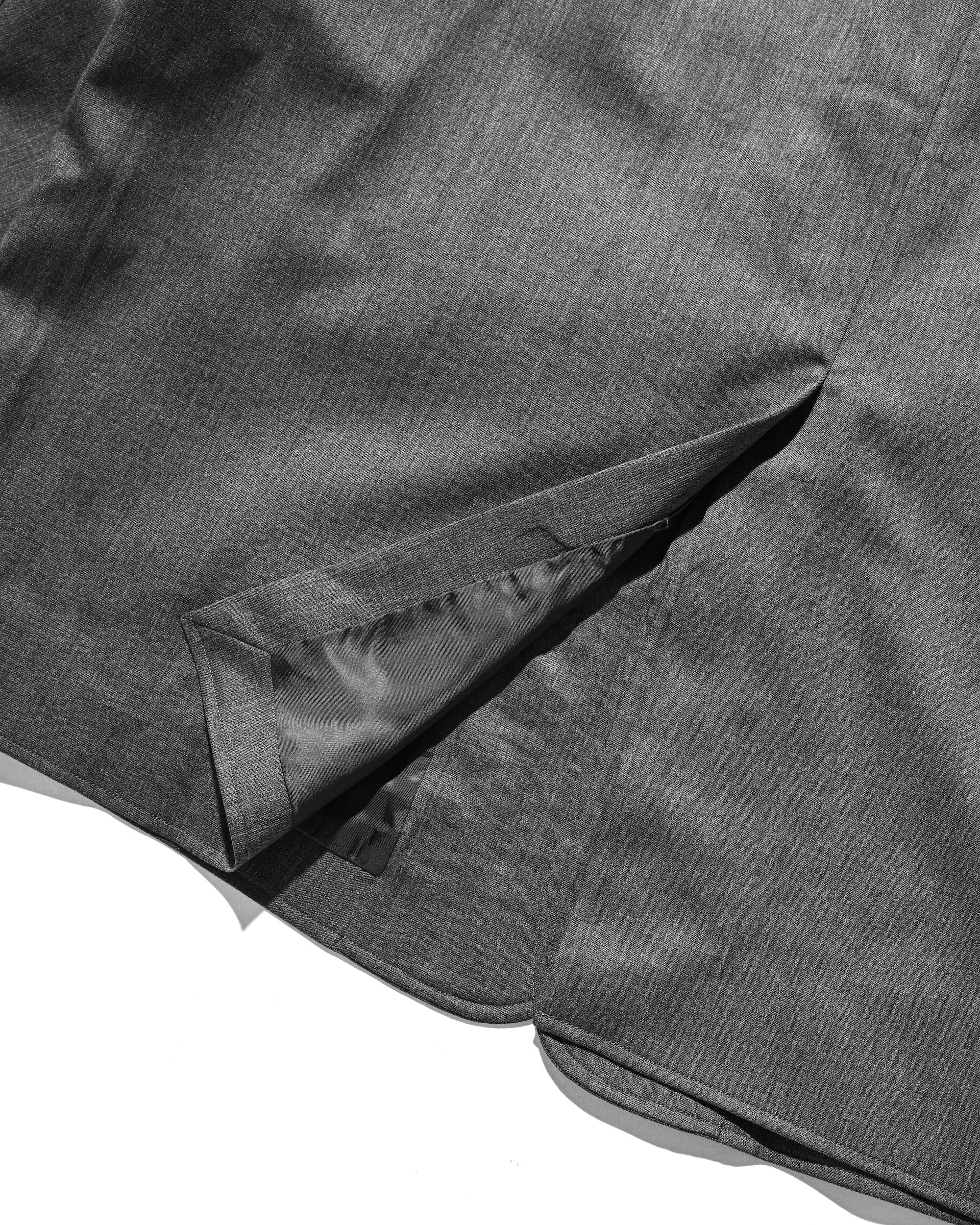 【9.6 SAT 20:00- IN STOCK】WOOL GABARDINE CITY UNIFORM TAILORED JACKET (GRAY)
