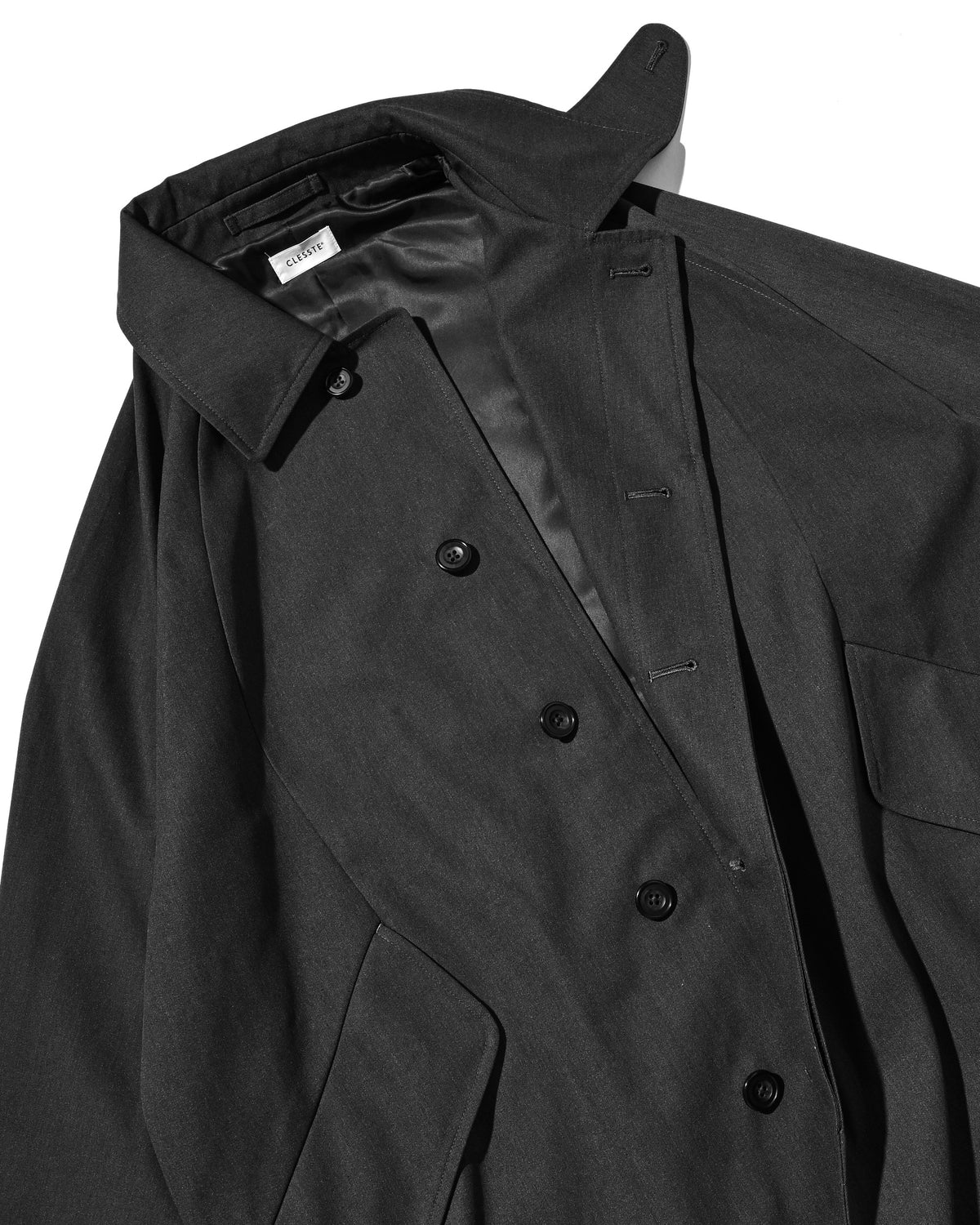 【10.31 SAT 20:00- IN STOCK】 T/C GABARDINE CITY BALMACAAN COAT (CHARCOAL)