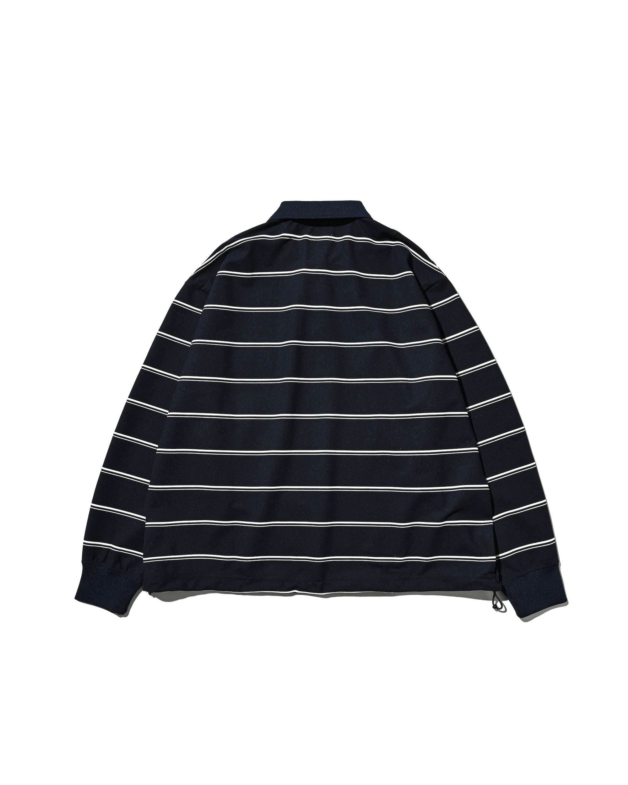 THICK/THIN STRIPE ACTIVE CITY POLO L/S SHIRTS (NAVY)