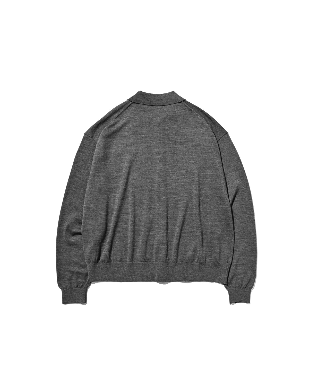 【10.21 WED 20:00- IN STOCK】 12G WOOL KNIT COLLARED CARDIGAN (GRAY)