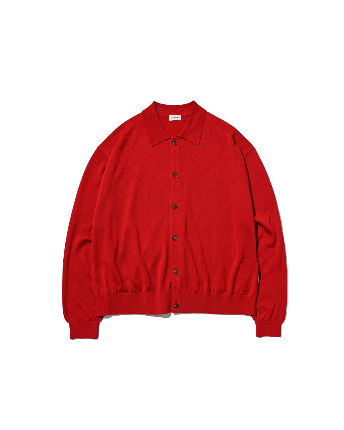 【10.21 WED 20:00- IN STOCK】 12G WOOL KNIT COLLARED CARDIGAN (RED)