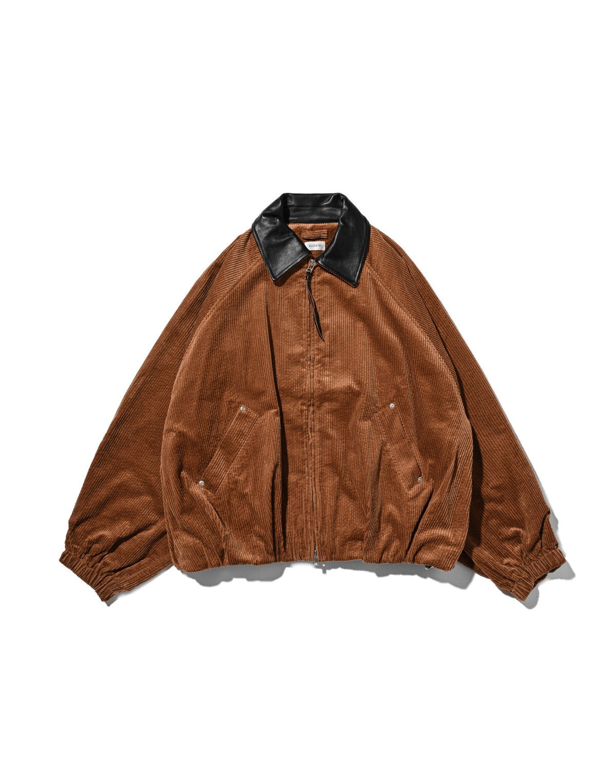 【10.21 WED 20:00- IN STOCK】 LEATHER COLLAR CORDUROY CITY UTILITY BALLOON JACKET (CAMEL)
