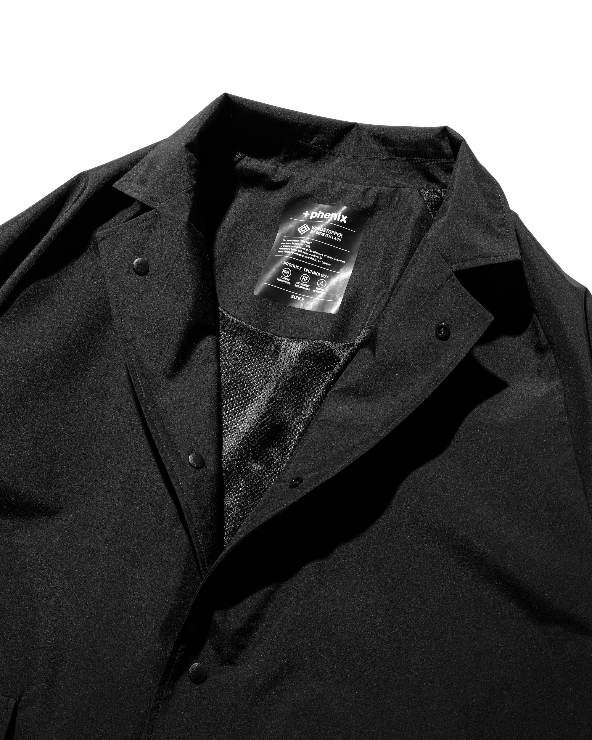 【9.3 WED 20:00- IN STOCK】+phenix WINDSTOPPER® by GORE-TEX LABS ACTIVE CITY STORAGE JACKET (BLACK)
