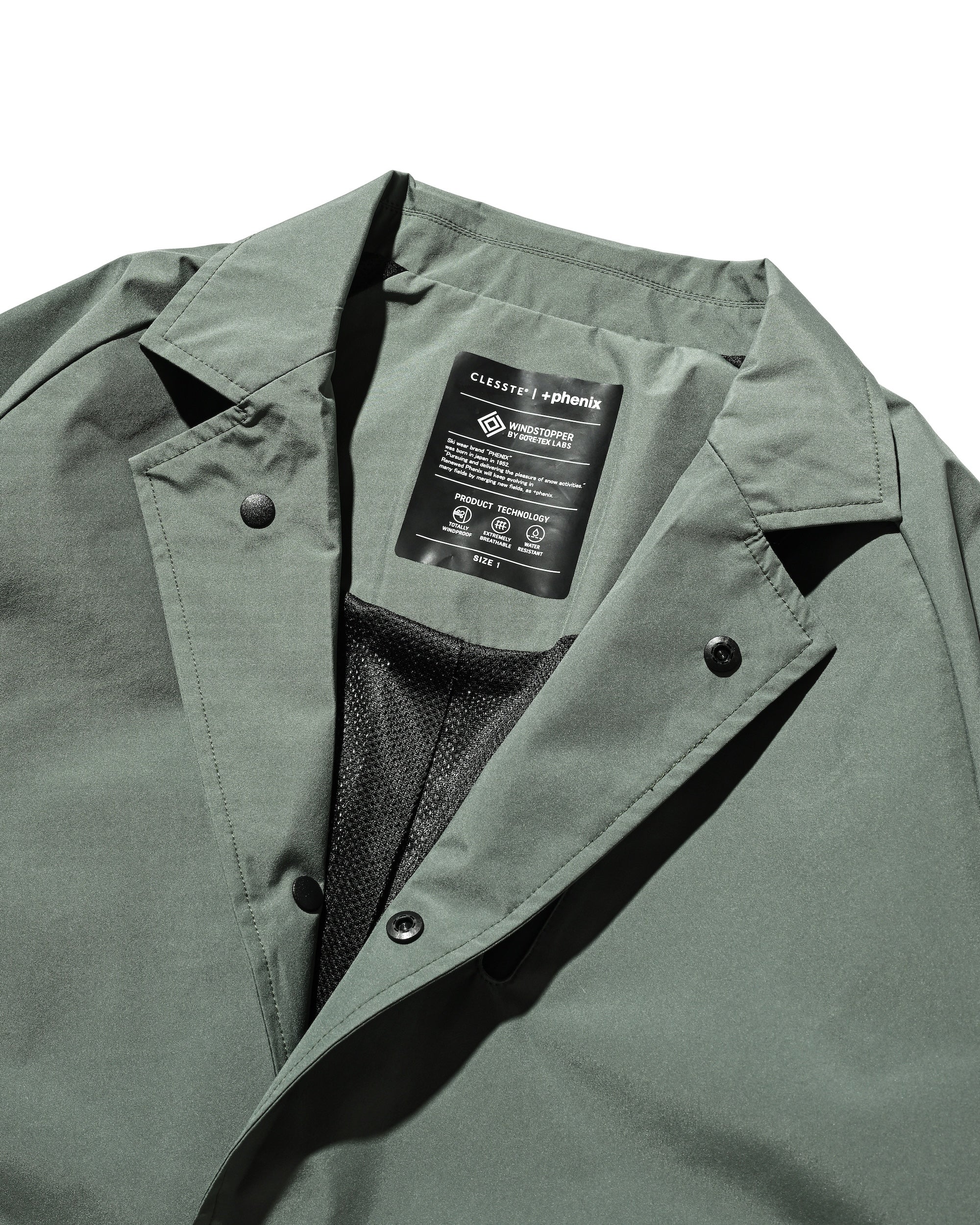 【9.3 WED 20:00- IN STOCK】+phenix WINDSTOPPER® by GORE-TEX LABS ACTIVE CITY STORAGE JACKET (MILITARY GREEN)