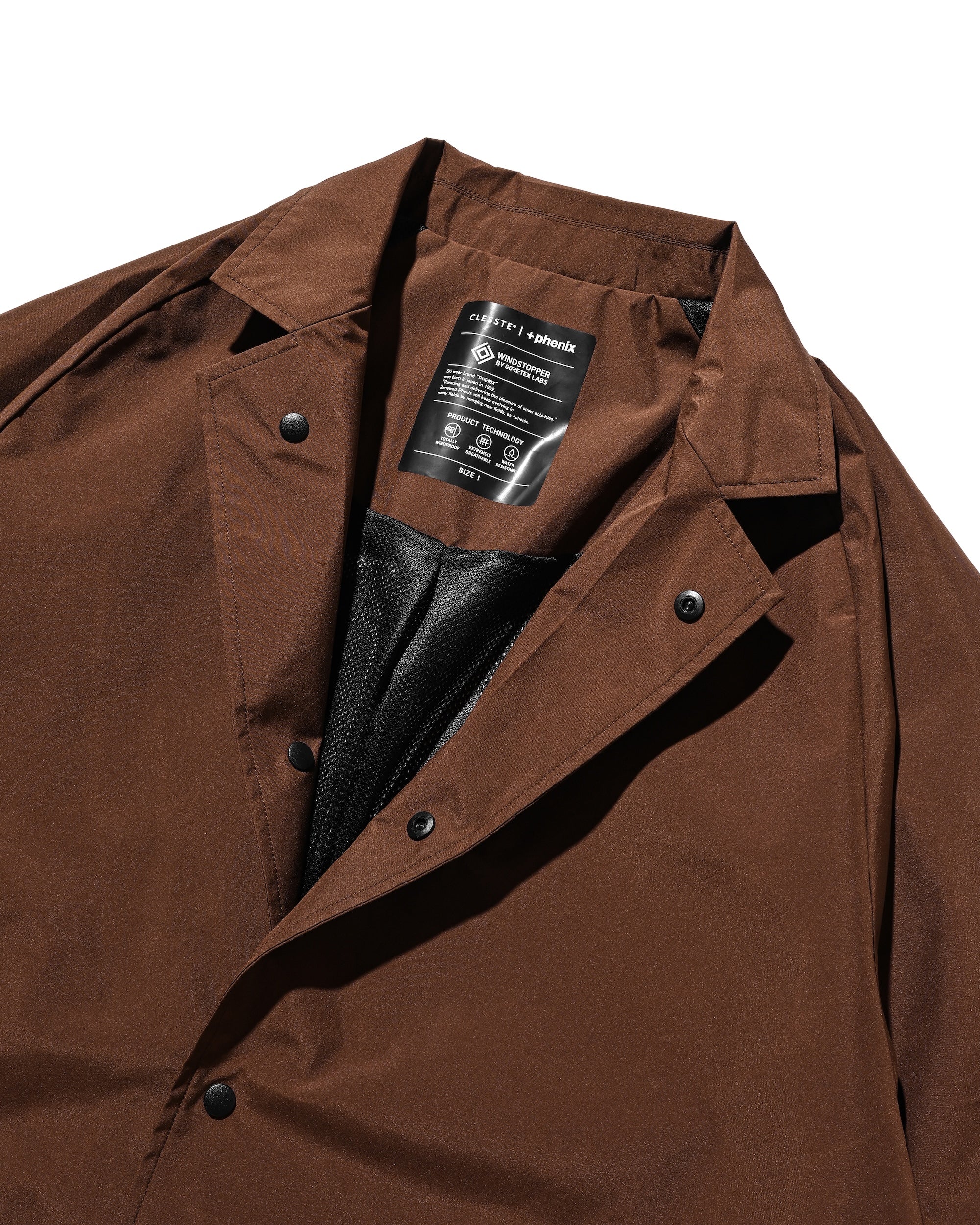【9.3 WED 20:00- IN STOCK】+phenix WINDSTOPPER® by GORE-TEX LABS ACTIVE CITY STORAGE JACKET (CHOCOLATE BROWN)
