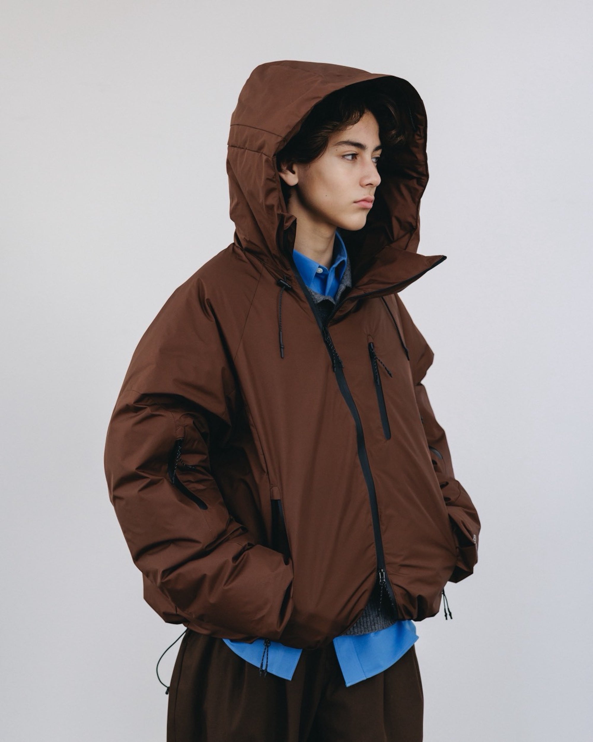 【12.20 SAT 20:00- IN STOCK】+phenix WINDSTOPPER® by GORE-TEX LABS CITY PUFFER JACKET (CHOCOLATE BROWN)