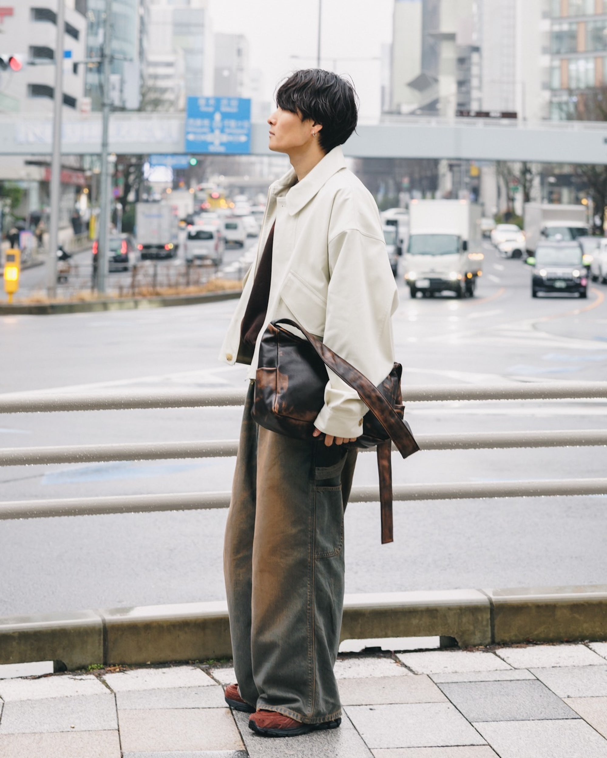 【11.5 WED 20:00- IN STOCK】VINTAGE DYED SELVEDGE DENIM WORKER PANTS (VINTAGE BROWN)