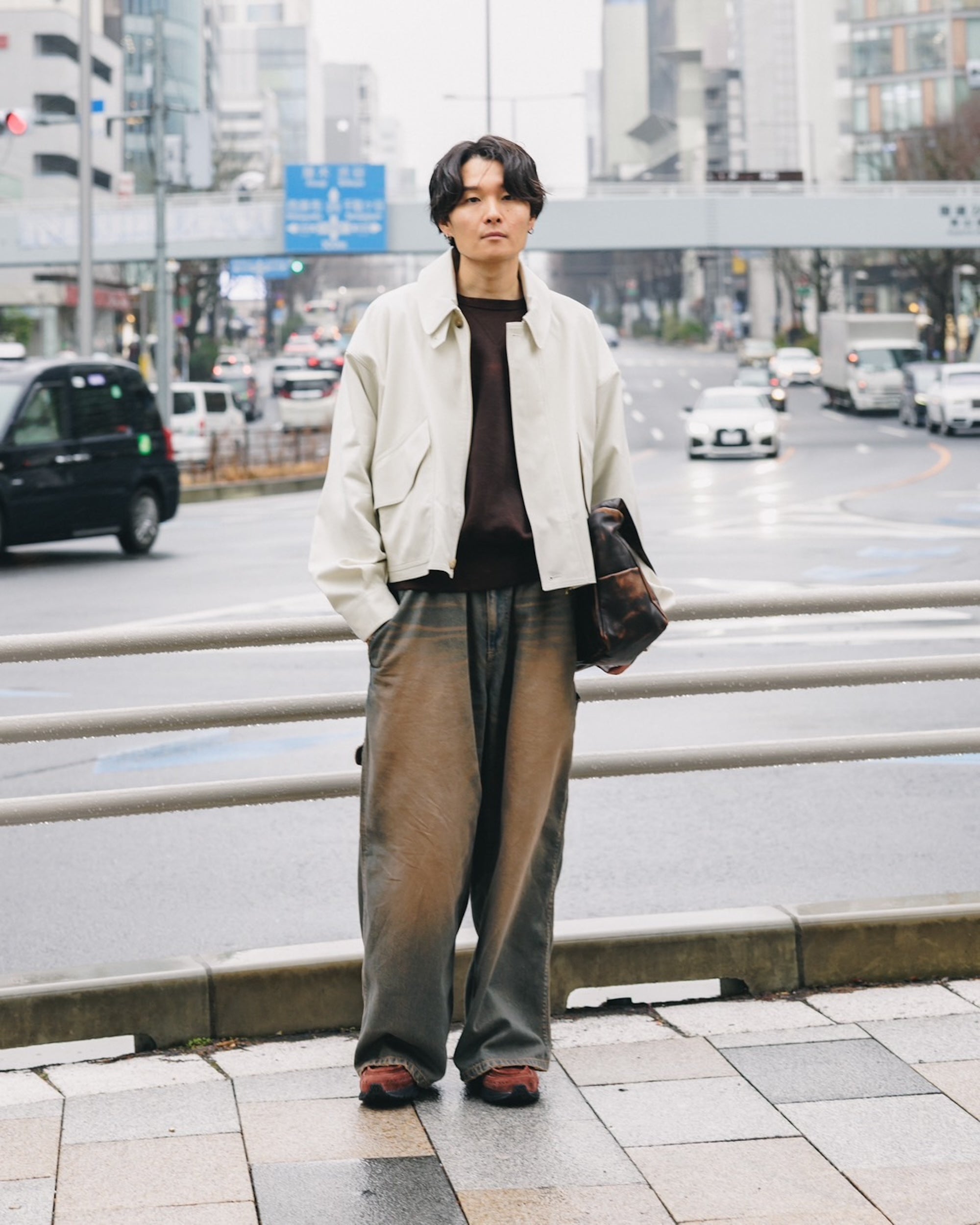 【11.5 WED 20:00- IN STOCK】VINTAGE DYED SELVEDGE DENIM WORKER PANTS (VINTAGE BROWN)