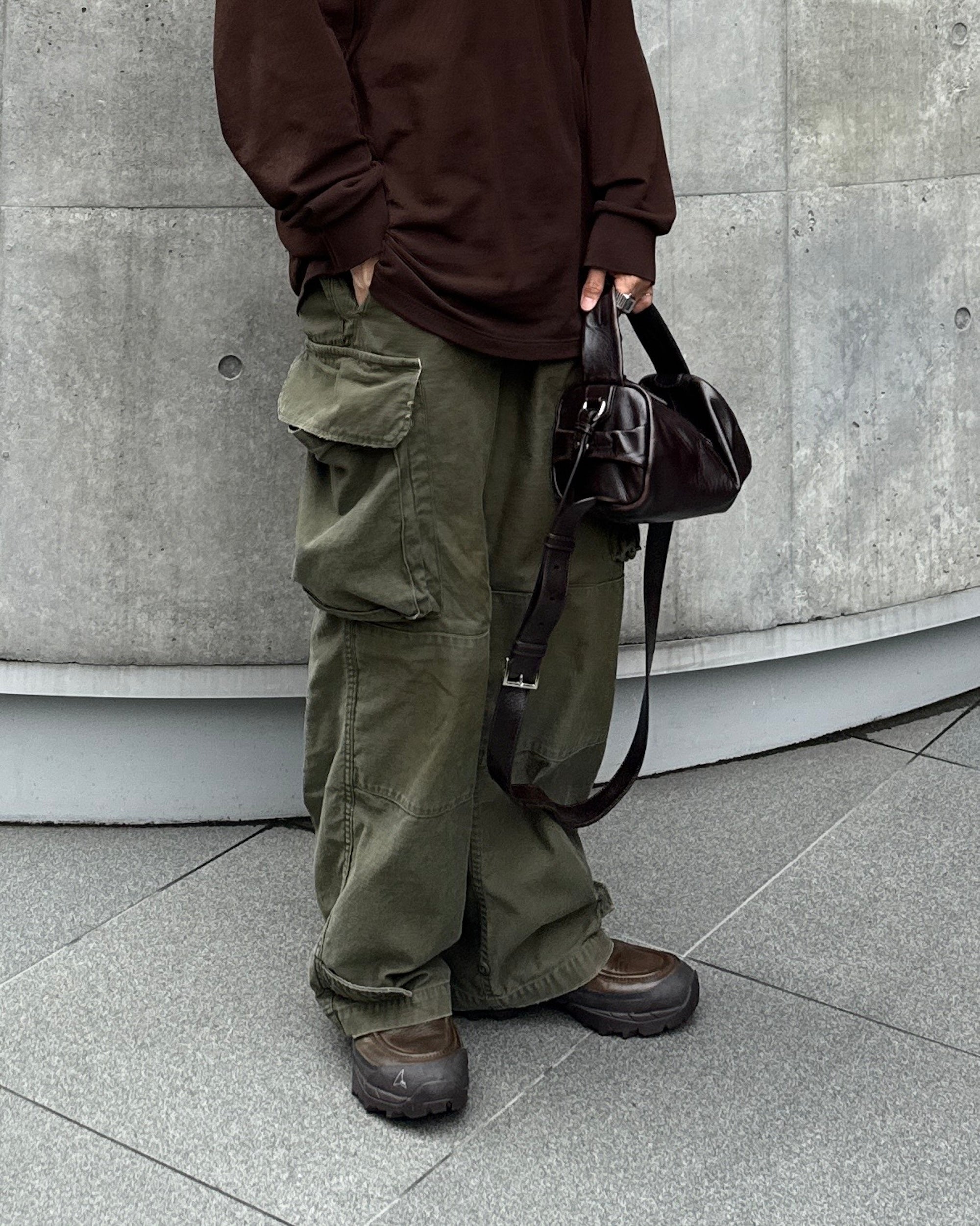【6.18 WED 20:00- IN STOCK】VINTAGE EFFECT M47 PANTS (OLIVE)