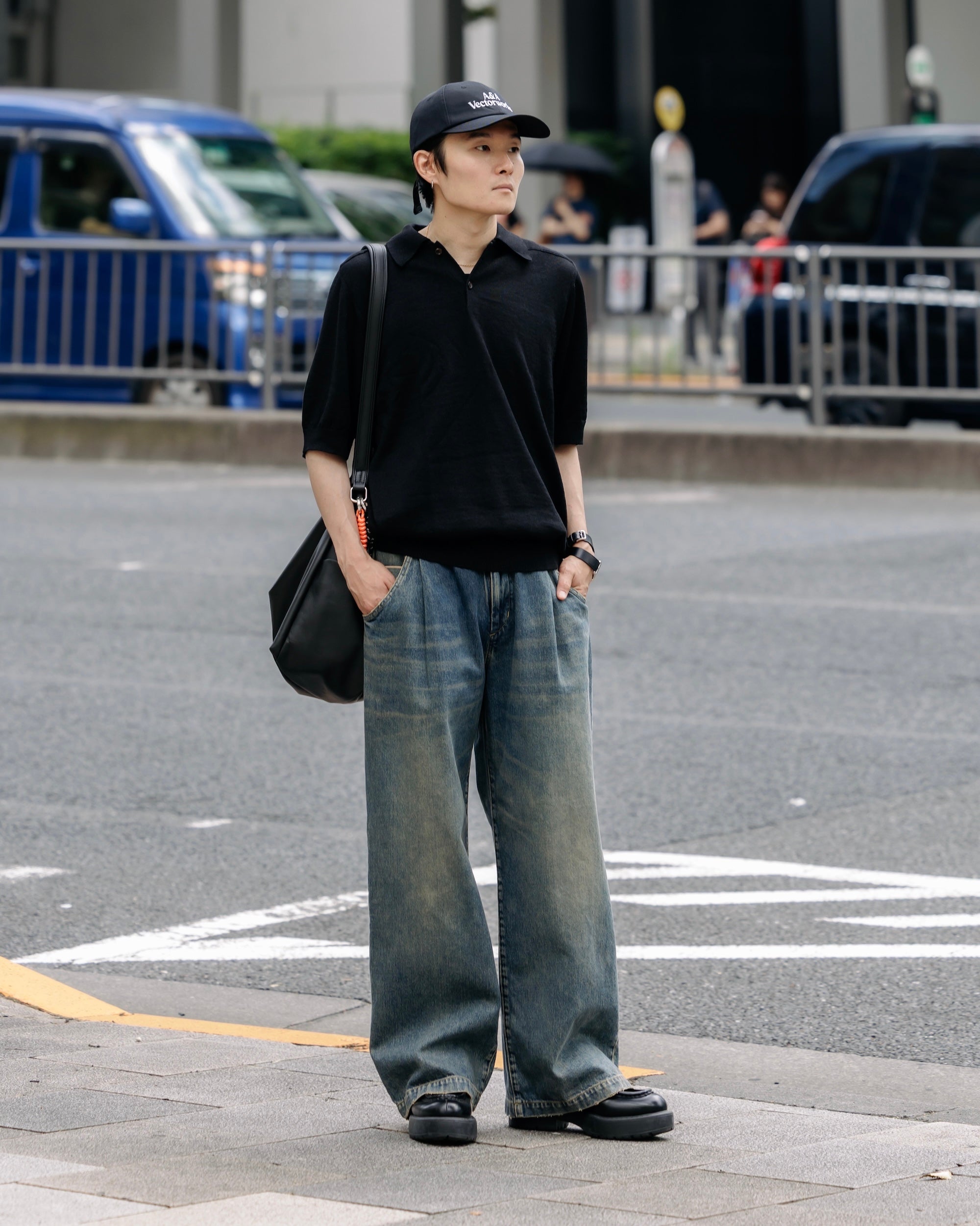【8.30 SAT 20:00- IN STOCK】VINTAGE DYED SELVEDGE DENIM WIDE PANTS (VINTAGE INDIGO)