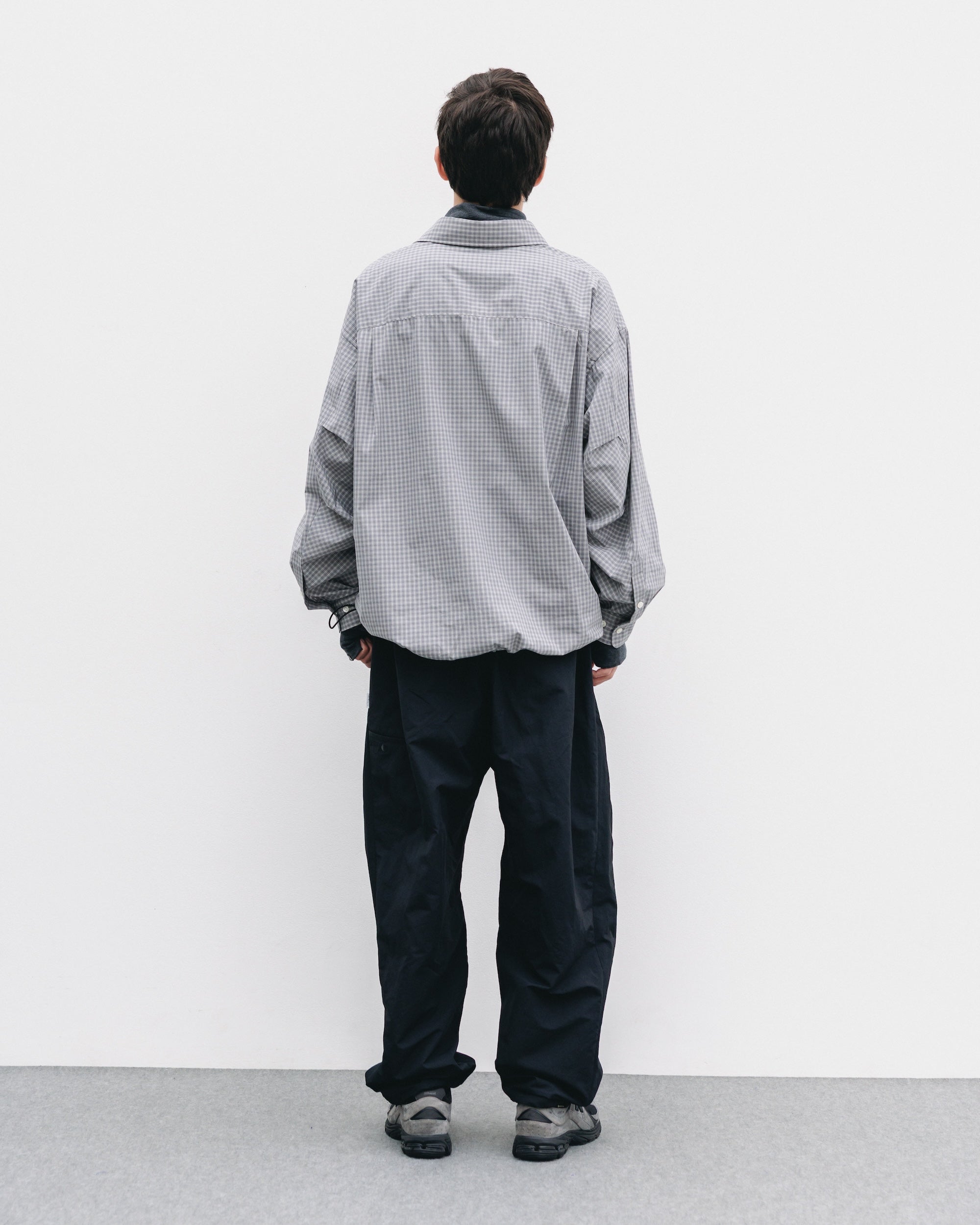 【11.8 SAT 20:00- IN STOCK】MINI PLAID L/S PULLOVER SHIRT (GRAY)