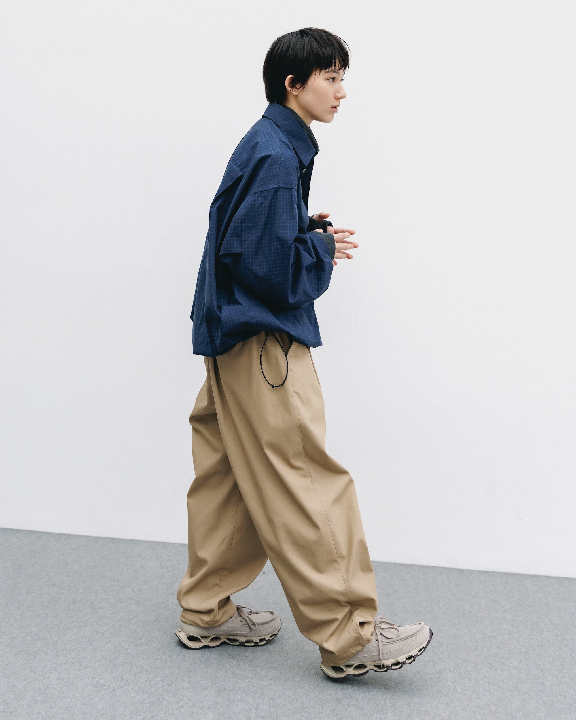 【11.8 SAT 20:00- IN STOCK】MINI PLAID L/S PULLOVER SHIRT (NAVY)