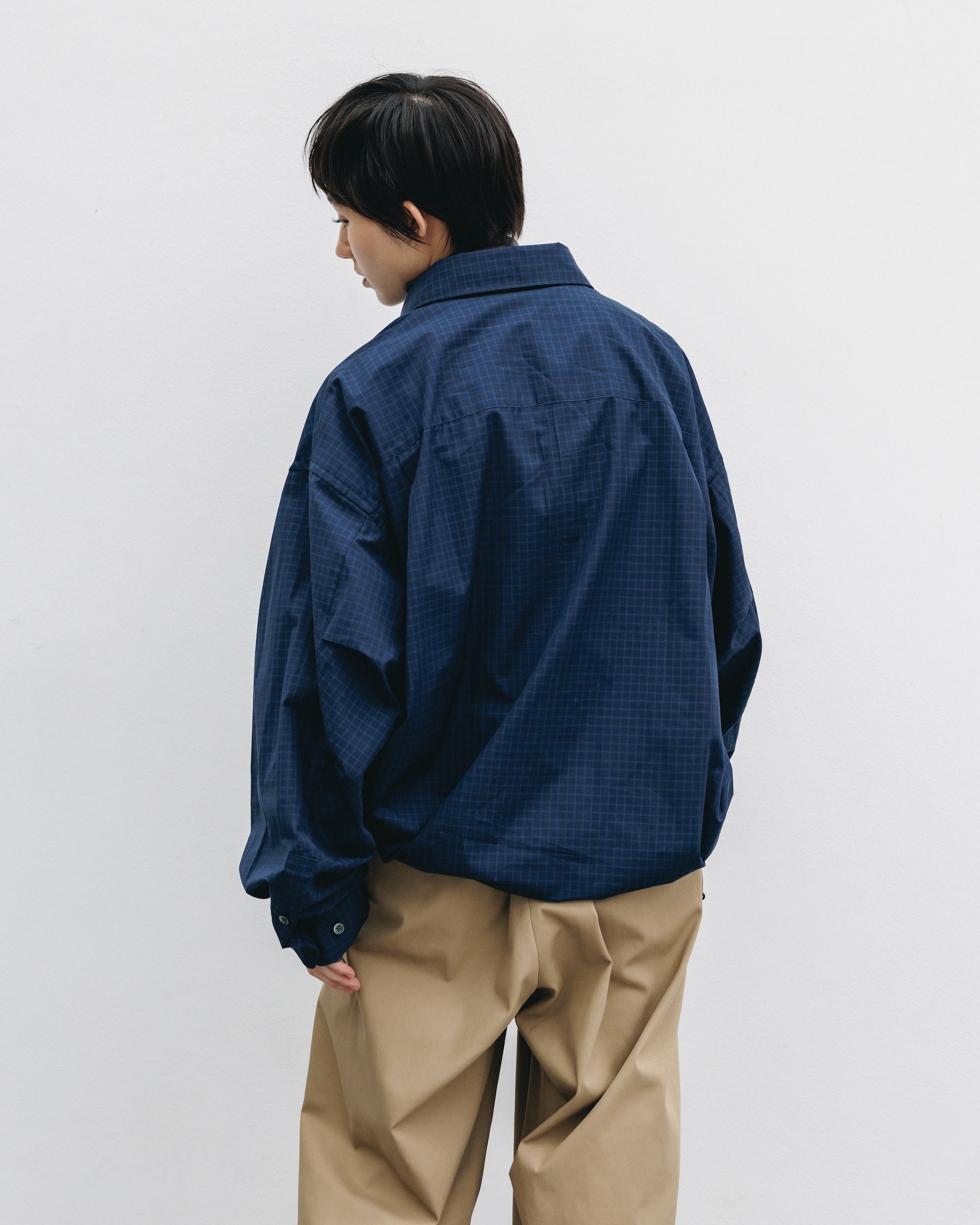【11.8 SAT 20:00- IN STOCK】MINI PLAID L/S PULLOVER SHIRT (NAVY)