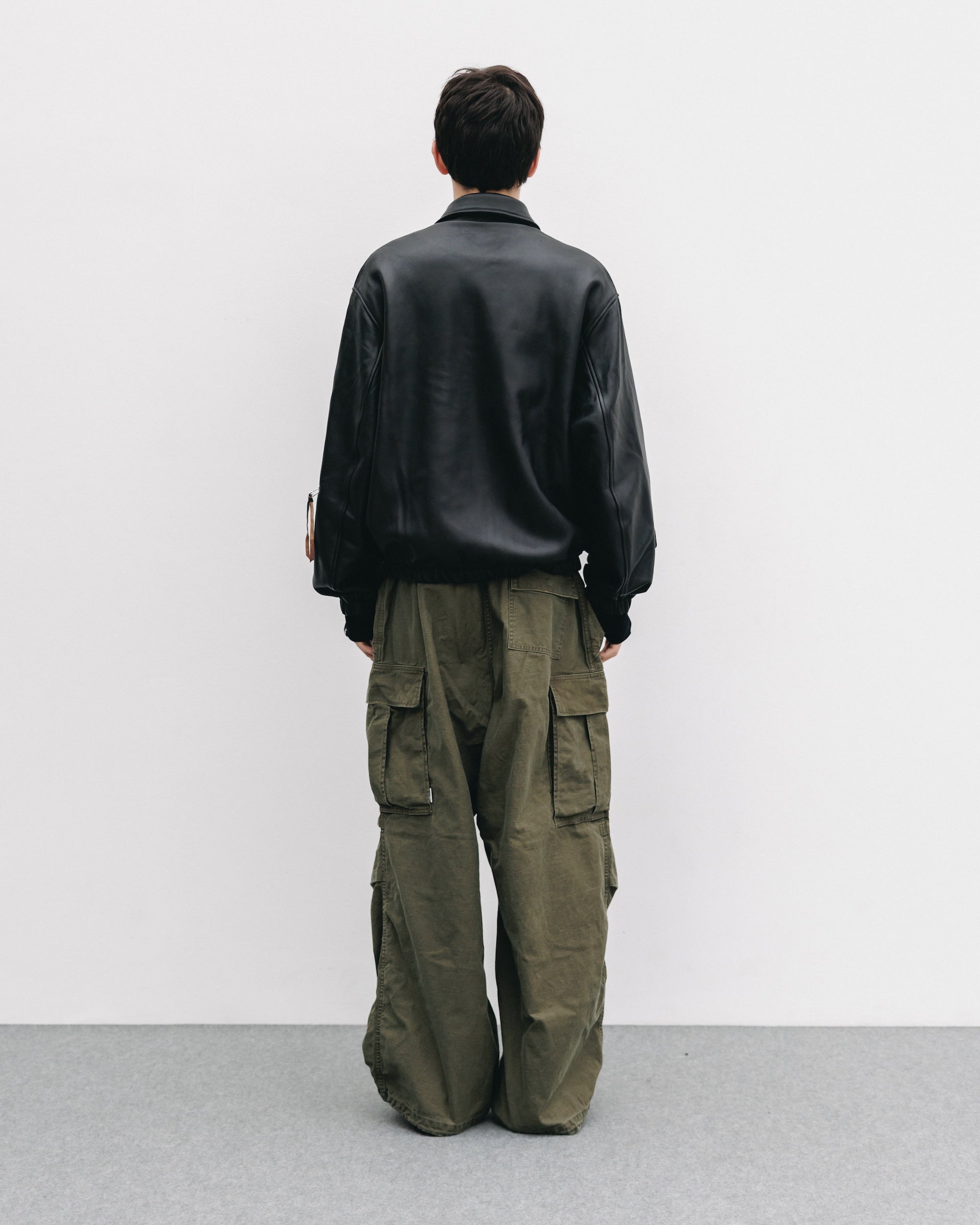 【11.1 SAT 20:00- IN STOCK】SHEEP LEATHER UTILITY JACKET (BLACK)