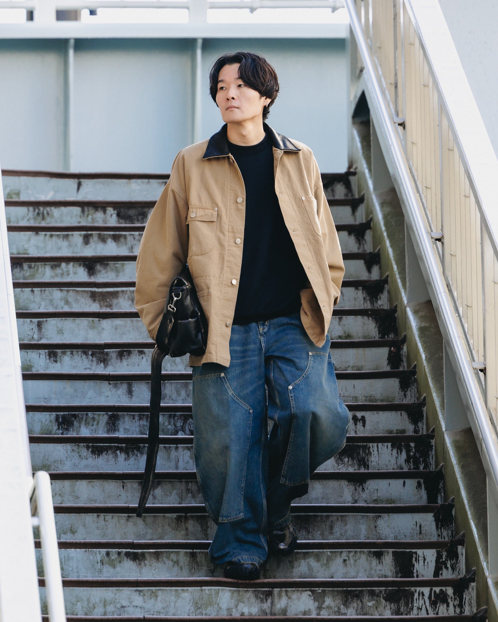 VINTAGE DYED CITY UTILITY COAT (BEIGE)