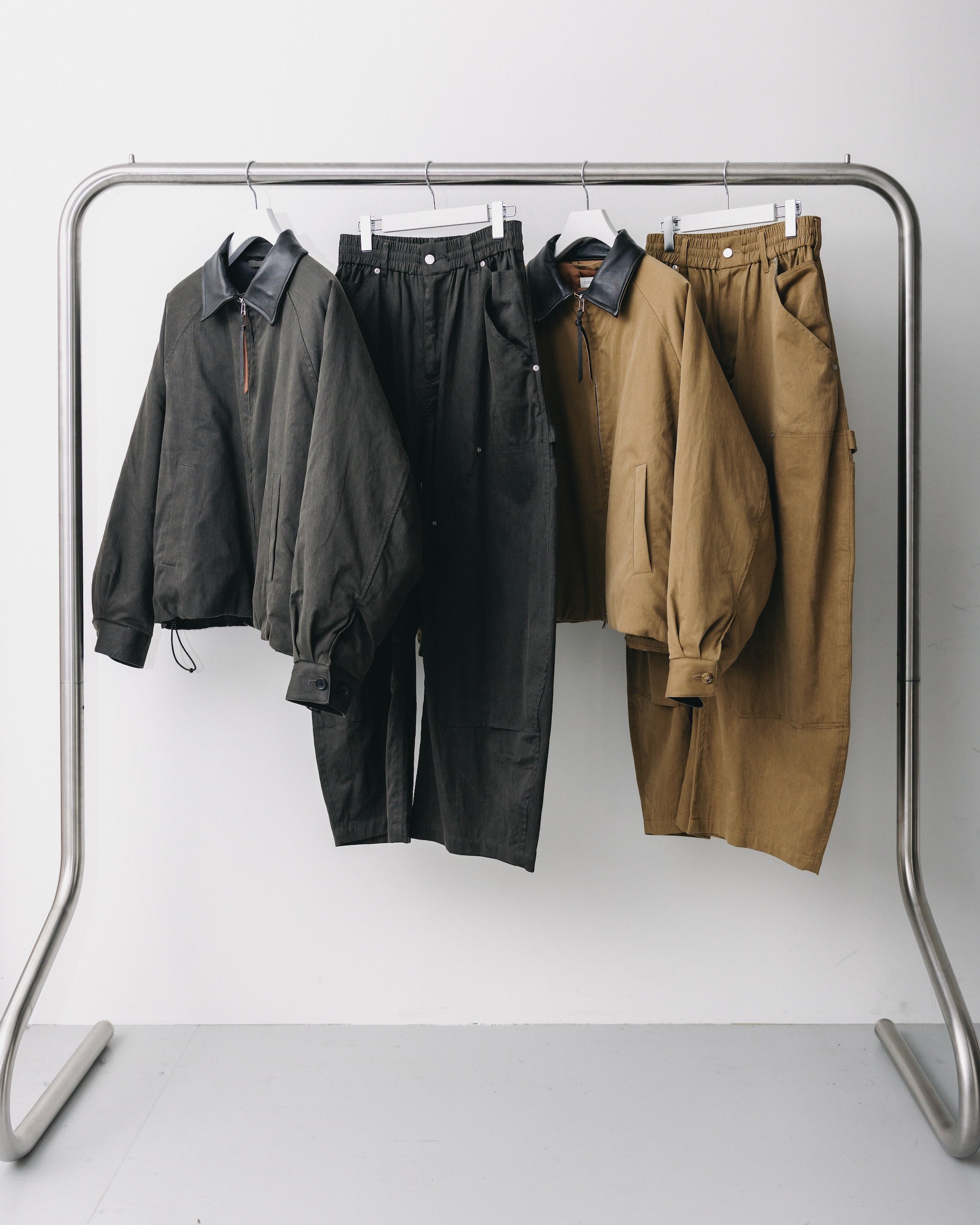 VINTAGE EFFECT PADDED CITY UTILITY JACKET (BLACK)