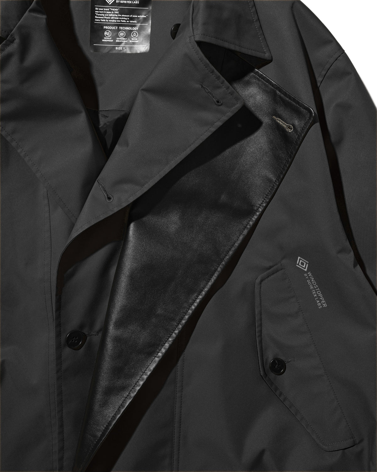 【10.24 SAT 20:00- IN STOCK】 +phenix WINDSTOPPER® by GORE-TEX LABS TWILL CITY DOUBLE FLAP JACKET (SHADOW GRAY)