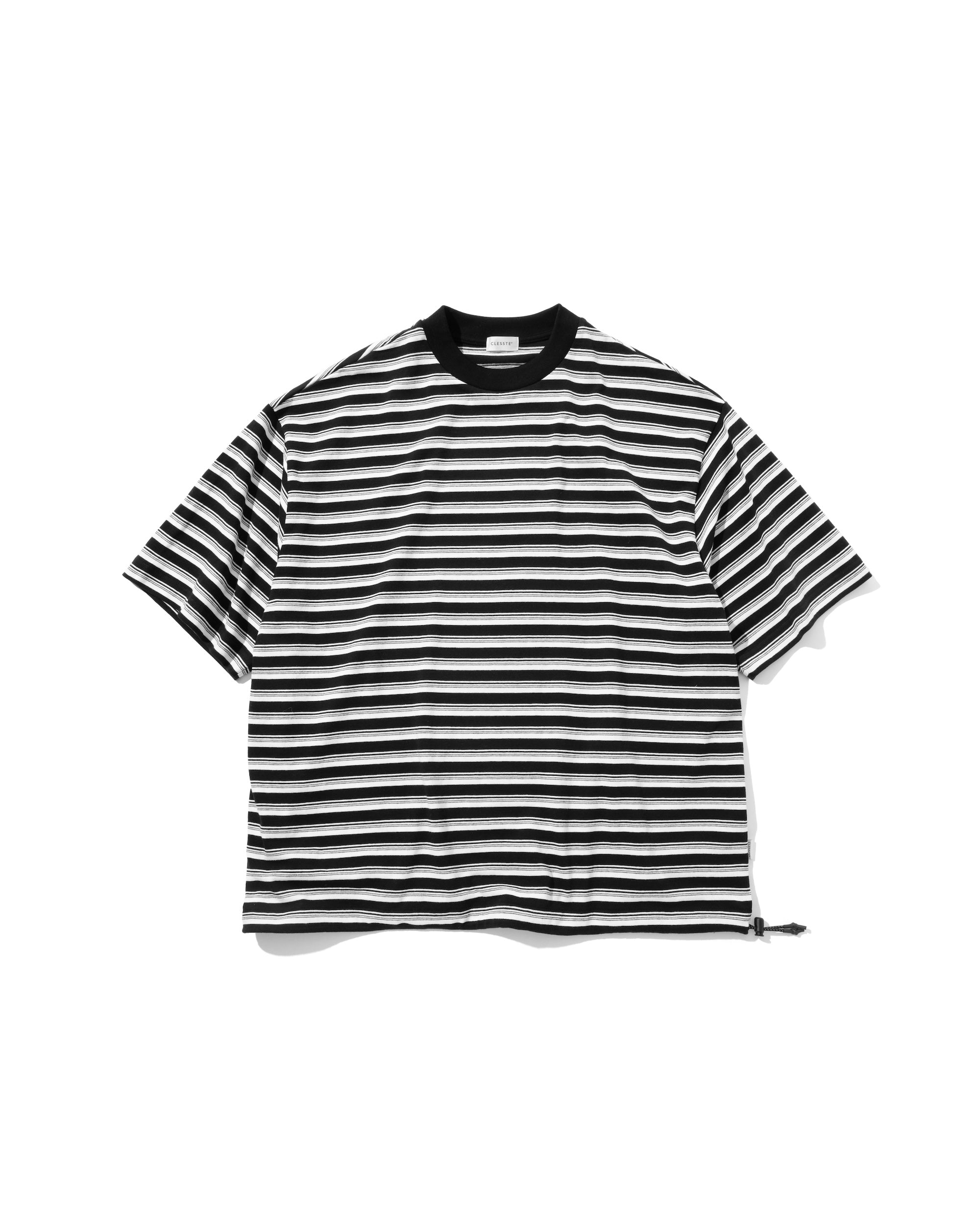 7.3 WED 20:00- IN STOCK】MULTI STRIPED MASSIVE T-SHIRT WITH DRAWSTRING