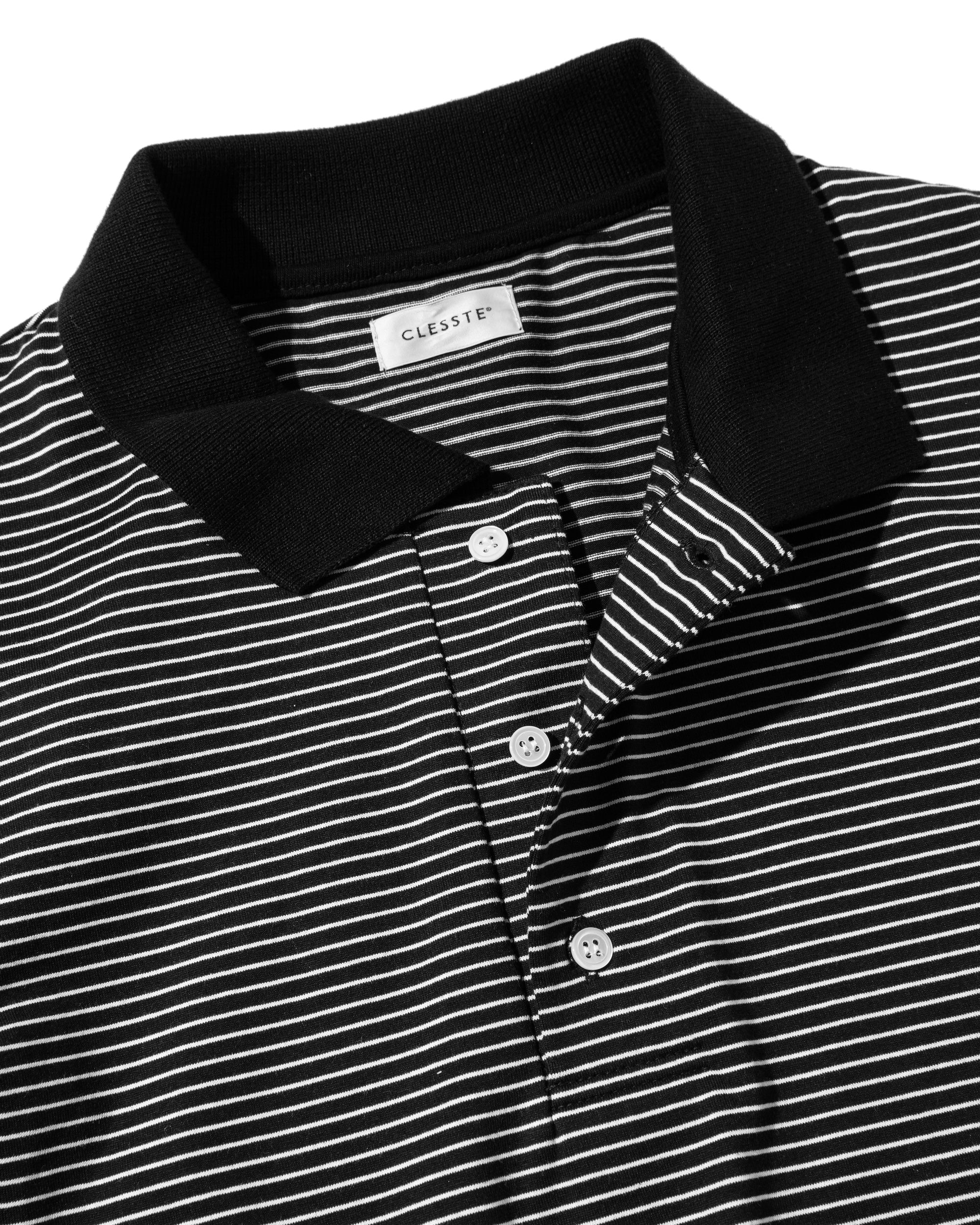 【4.27 SAT 20:00- IN STOCK】STRIPED MASSIVE L/S POLO SHIRT WITH DRAWSTRINGS