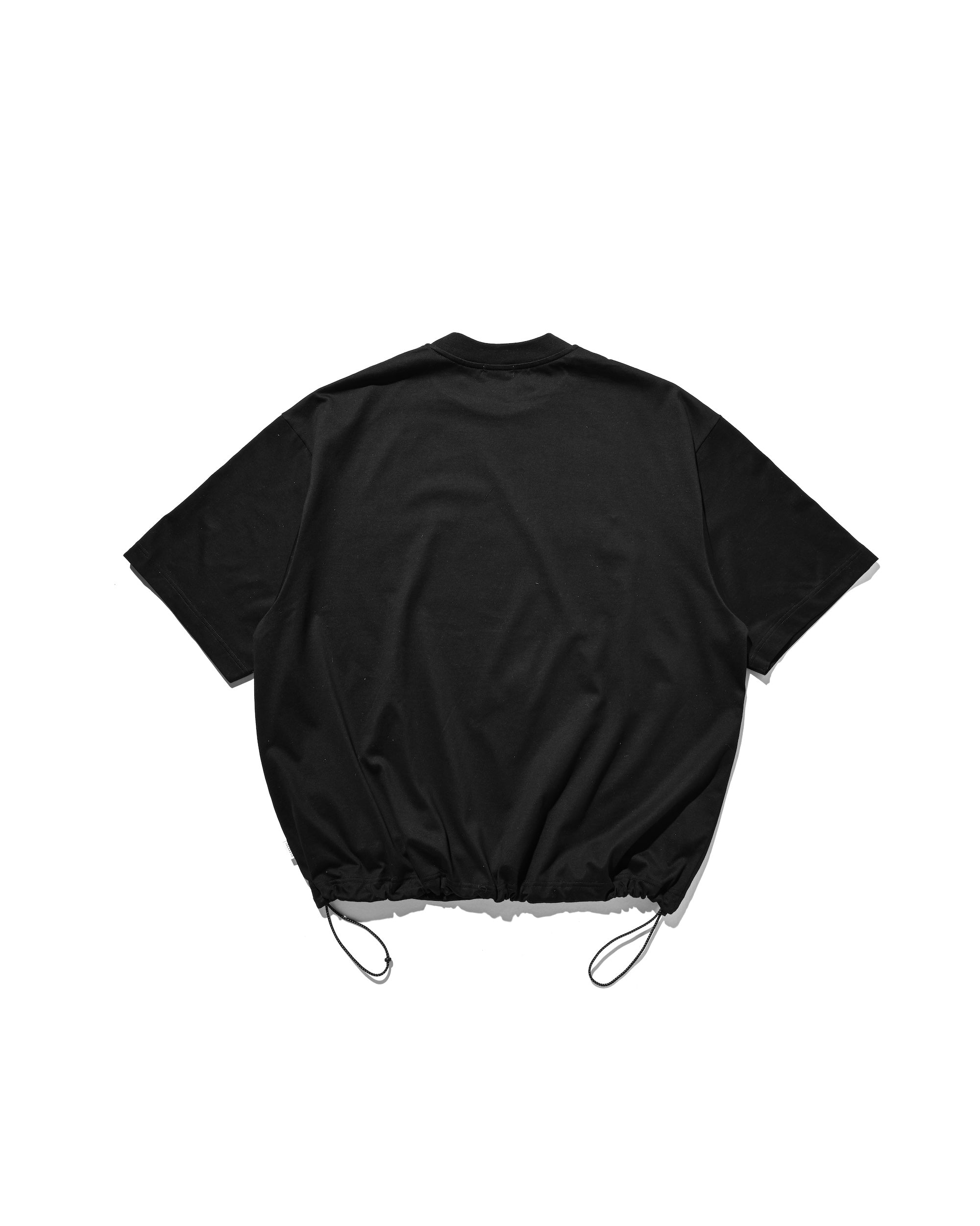 【8.23 SAT 20:00- IN STOCK】ENBROIDERY MASSIVE T-SHIRT WITH DRAWSTRINGS (BLACK)
