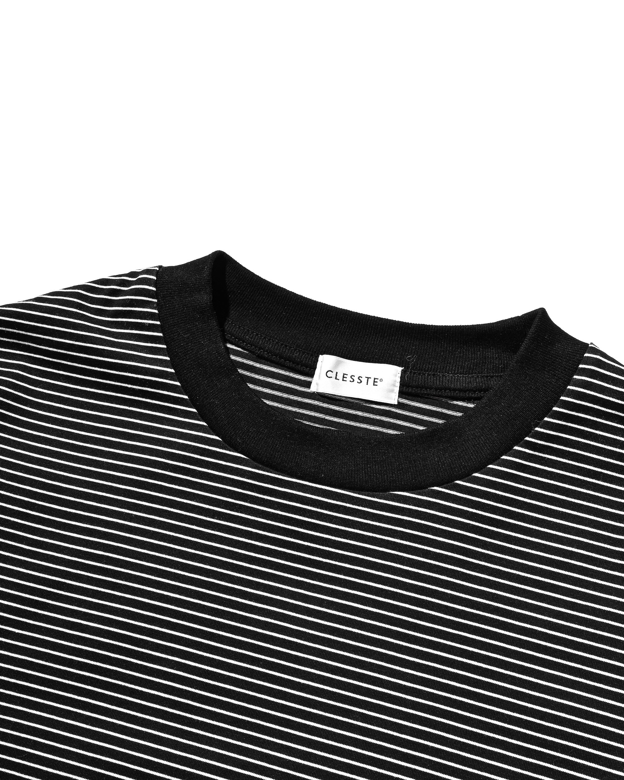【2.28 SAT 20:00- IN STOCK】"C×CONCEPT" STRIPED L/S T-SHIRT WITH DRAWSTRINGS (BLACK×WHITE)