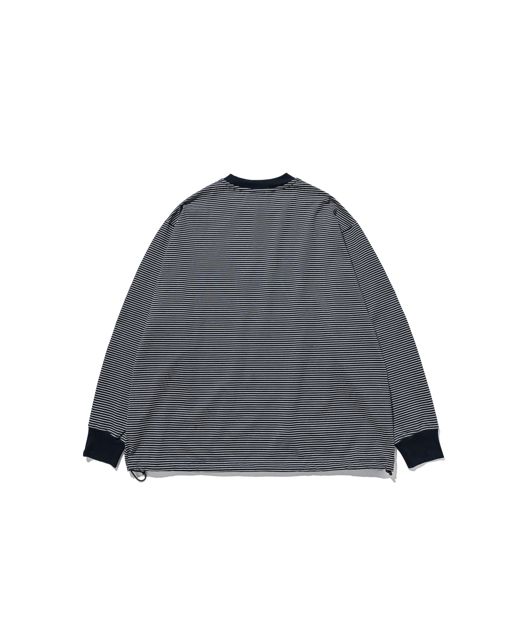 【10.15 WED 20:00- IN STOCK】"C"STRIPED L/S T-SHIRT WITH DRAWSTRINGS FOR YGM (NAVY×WHITE)