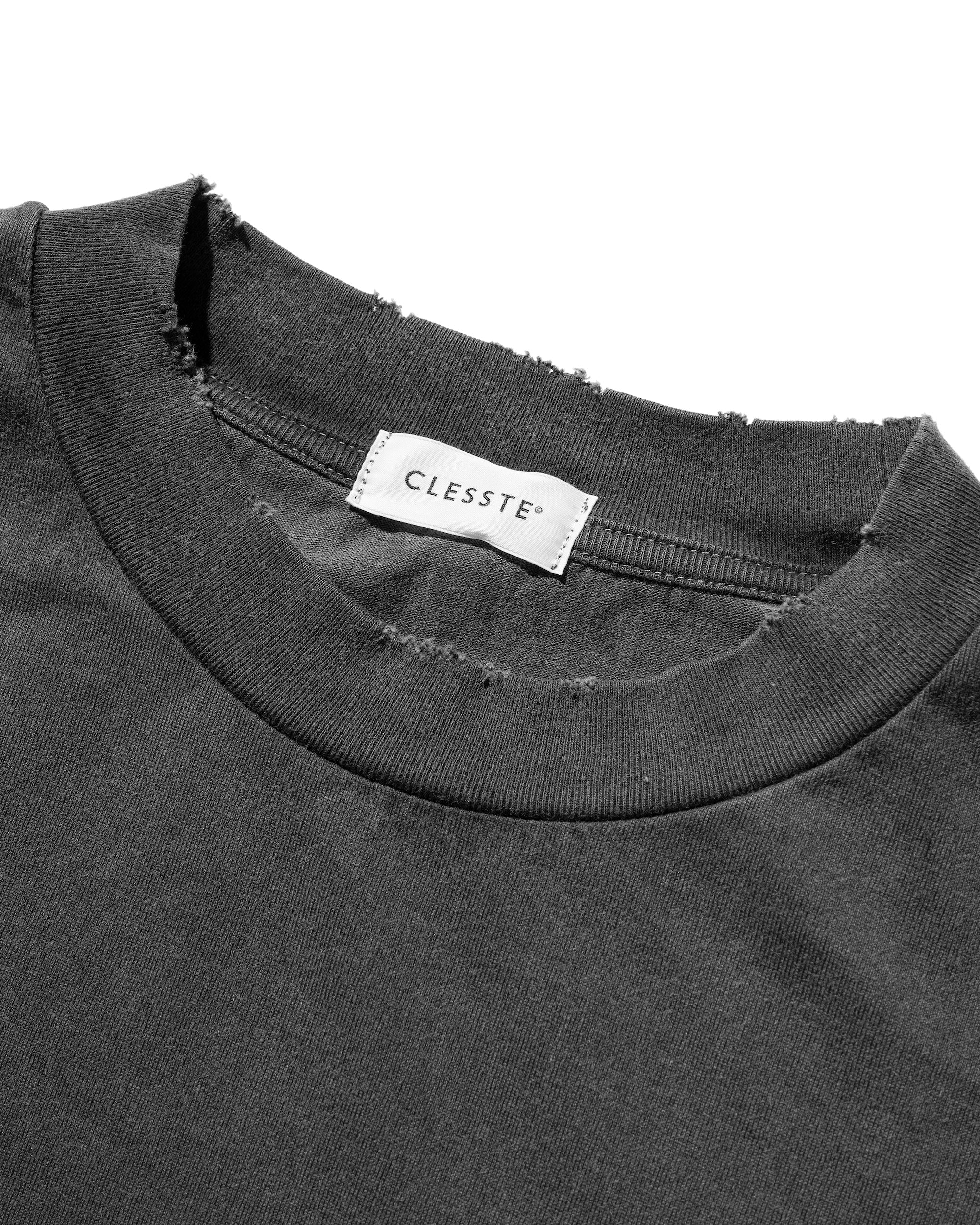 "C"PIGMENT DYED L/S T-SHIRT WITH DRAWSTRINGS
