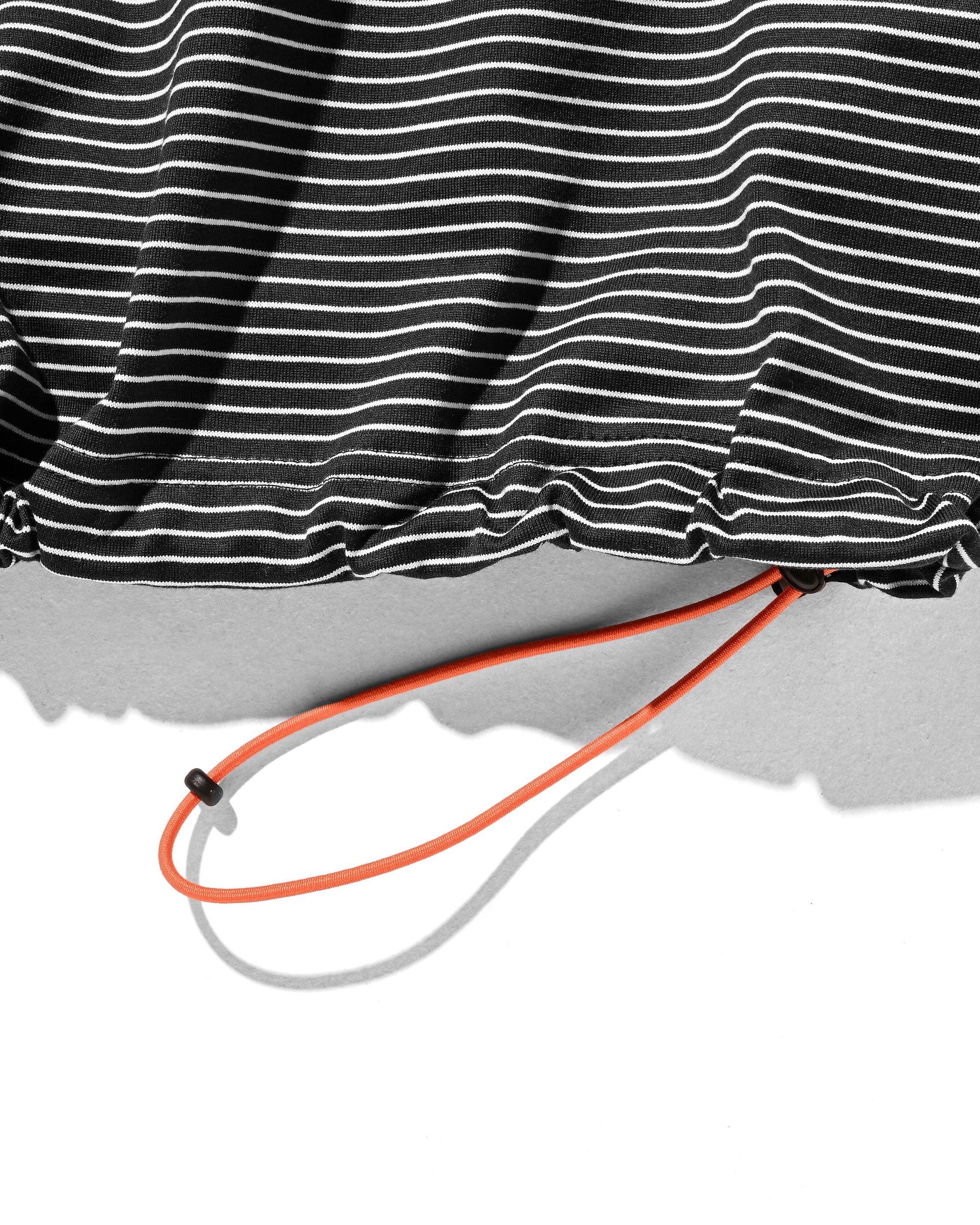 【2.28 SAT 20:00- IN STOCK】"C×CONCEPT" STRIPED L/S T-SHIRT WITH DRAWSTRINGS (BLACK×WHITE)