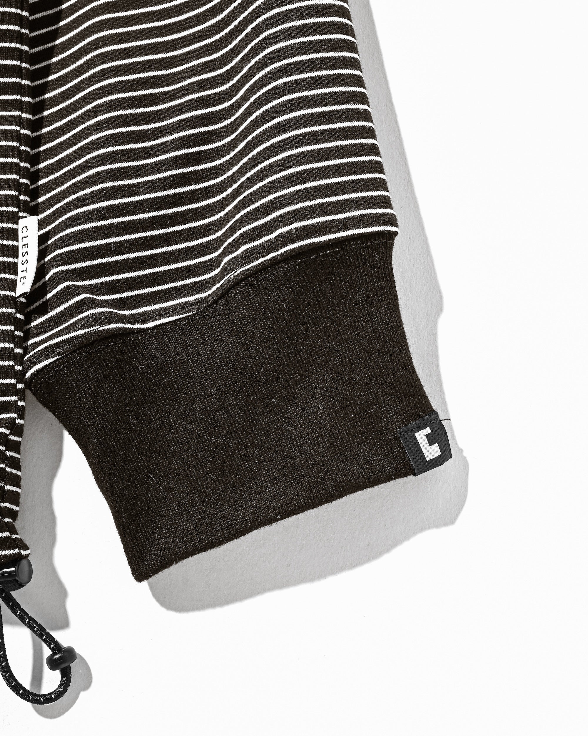 【10.15 WED 20:00- IN STOCK】"C"STRIPED L/S T-SHIRT WITH DRAWSTRINGS FOR YGM (BROWN×WHITE)