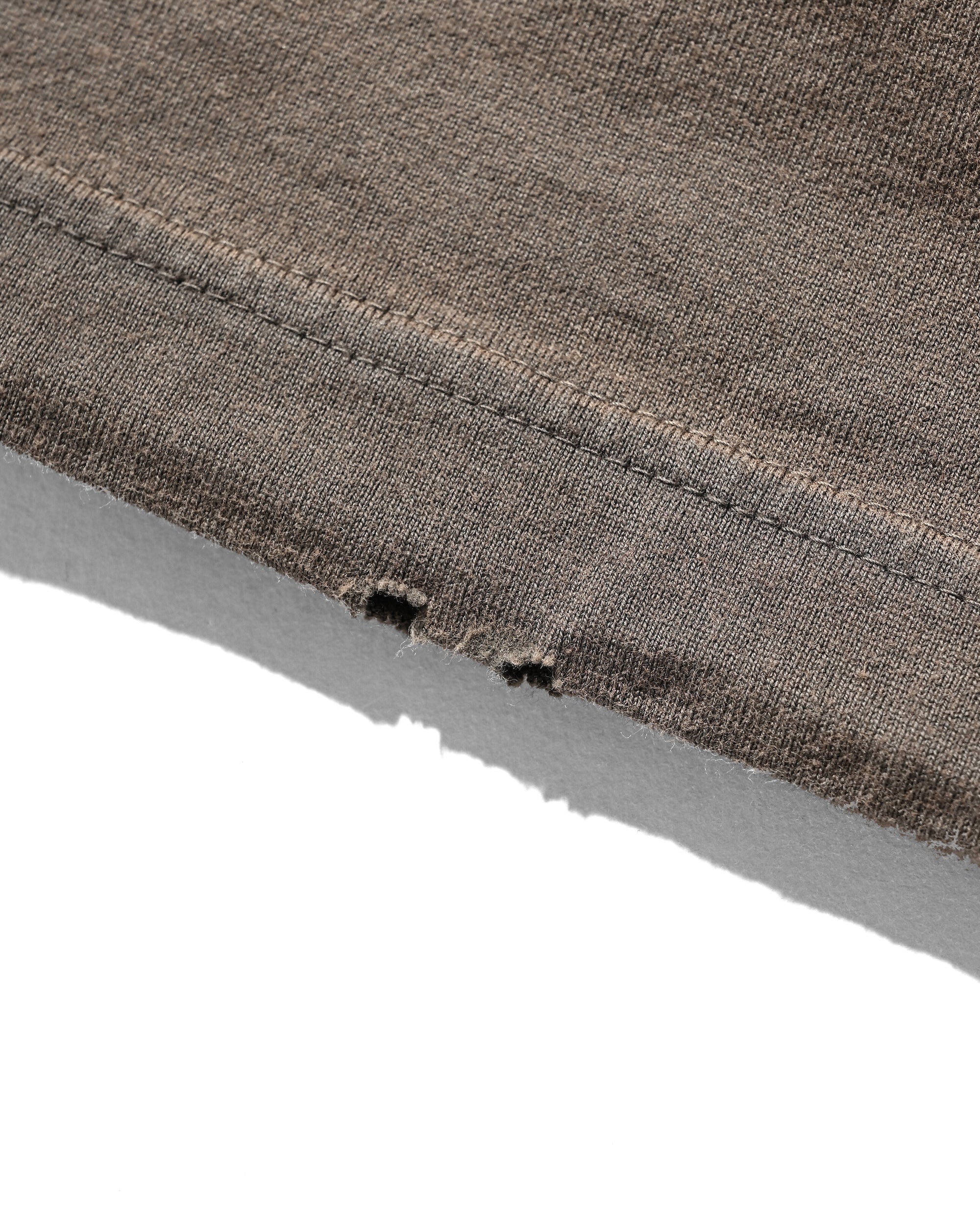 【10.1 WED 20:00- IN STOCK】GRADATION DYED L/S T-SHIRT WITH DRAWSTRINGS (BROWN)