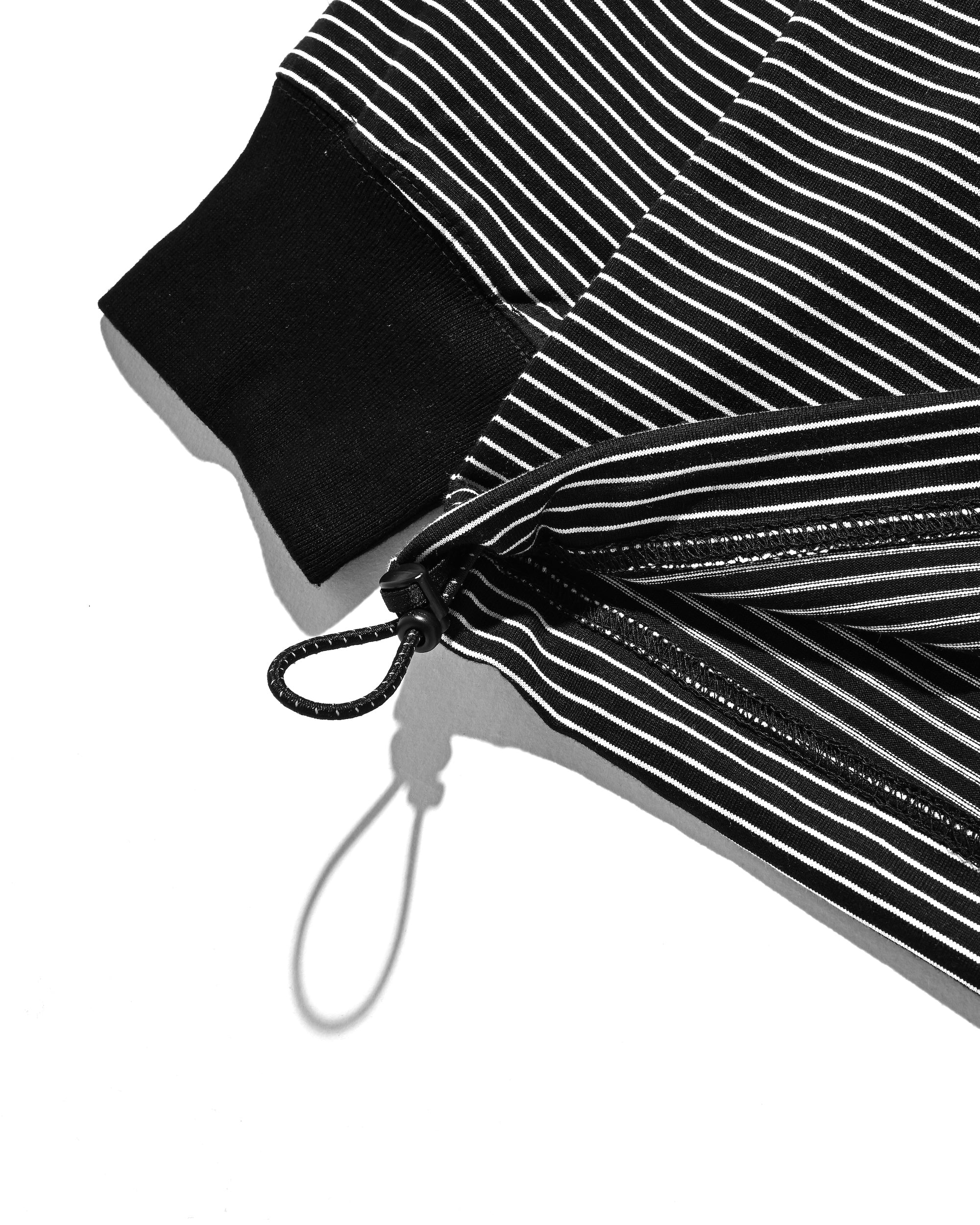【10.15 WED 20:00- IN STOCK】"C"STRIPED L/S T-SHIRT WITH DRAWSTRINGS FOR YGM (BLACK×WHITE)