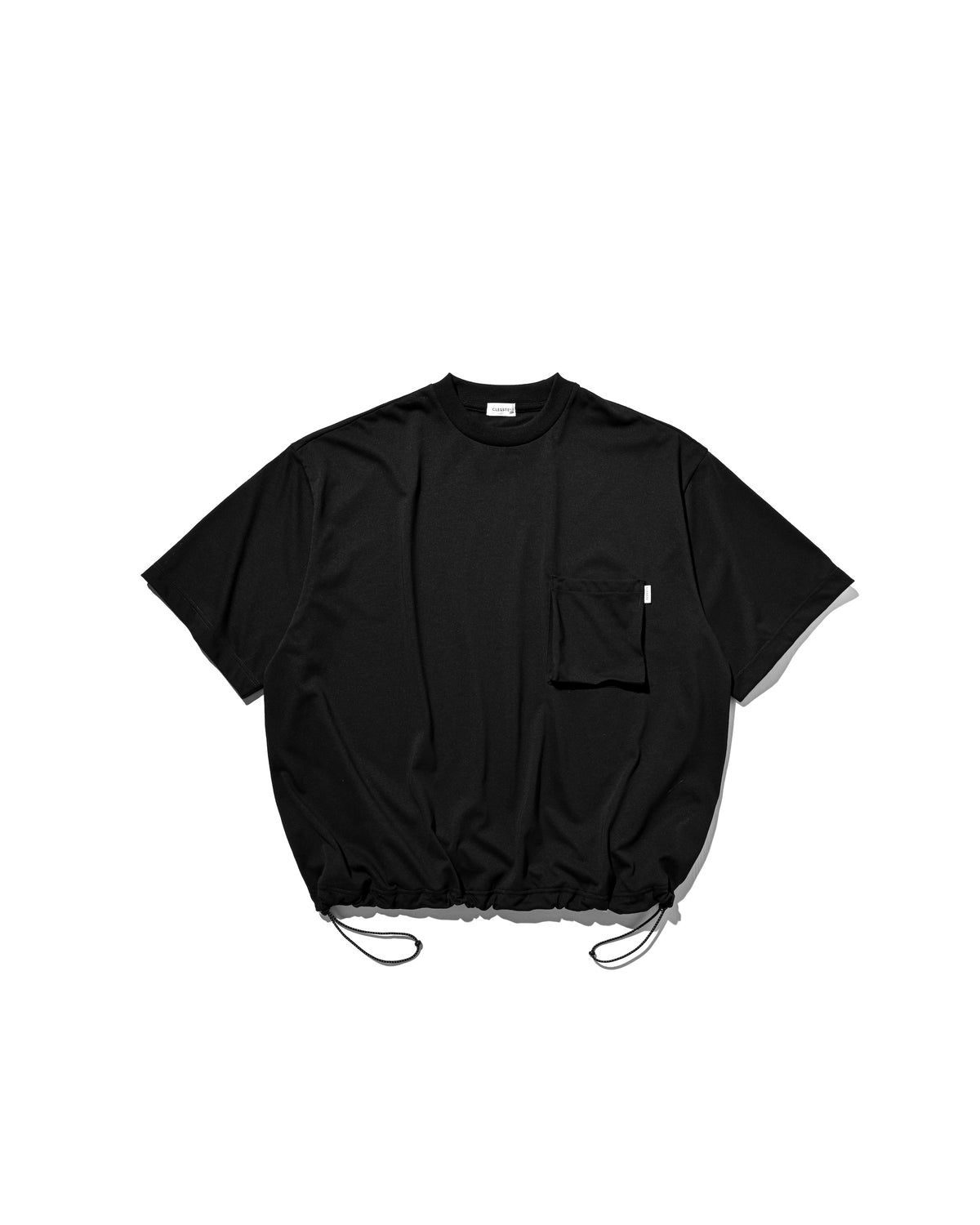 3D POCKET MASSIVE T-SHIRT WITH DRAWSTRINGS (BLACK)