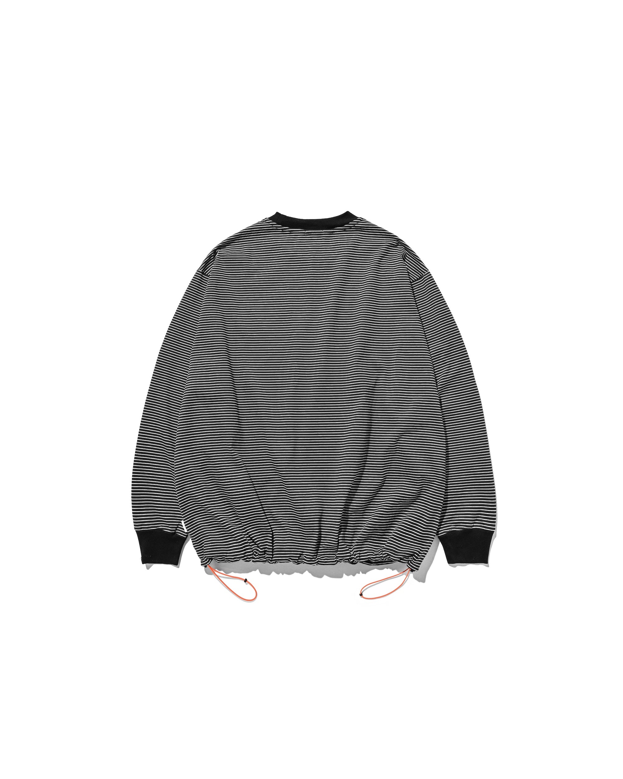 【2.28 SAT 20:00- IN STOCK】"C×CONCEPT" STRIPED L/S T-SHIRT WITH DRAWSTRINGS (BLACK×WHITE)