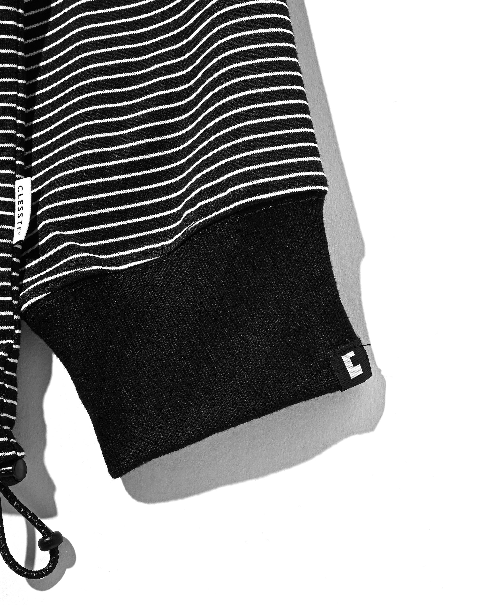 【10.15 WED 20:00- IN STOCK】"C"STRIPED L/S T-SHIRT WITH DRAWSTRINGS FOR YGM (BLACK×WHITE)