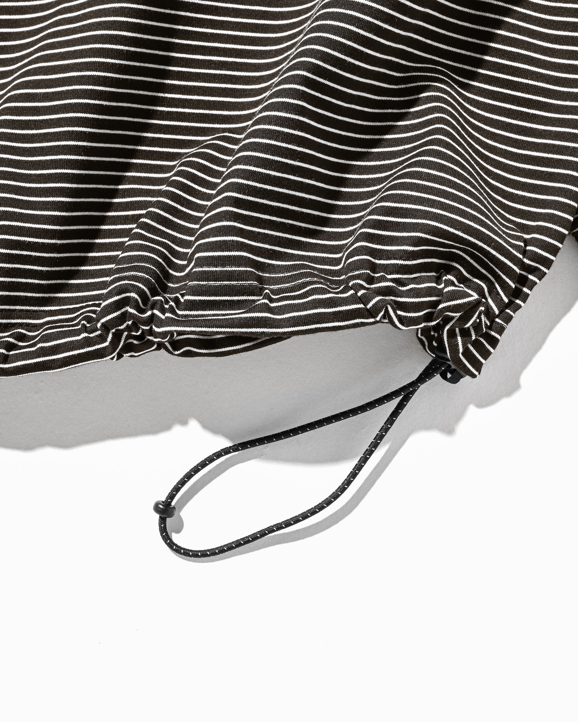 【10.15 WED 20:00- IN STOCK】"C"STRIPED L/S T-SHIRT WITH DRAWSTRINGS FOR YGM (BROWN×WHITE)