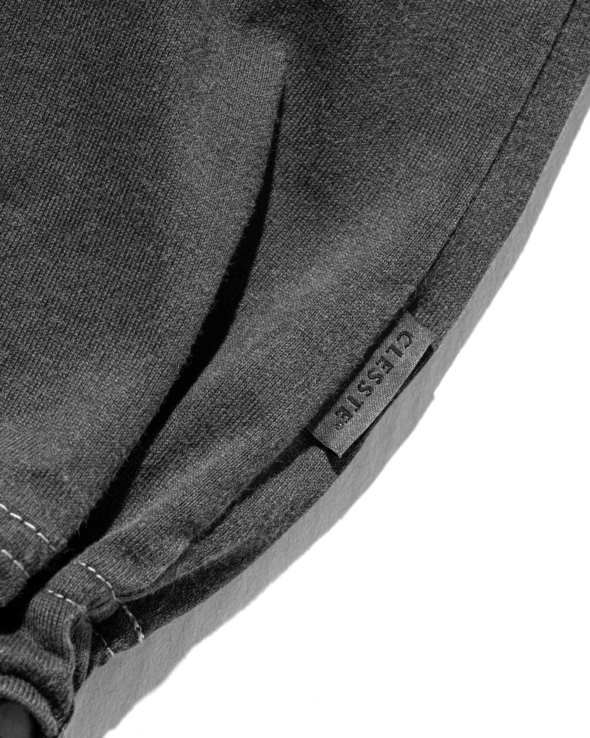 "C"PIGMENT DYED L/S T-SHIRT WITH DRAWSTRINGS