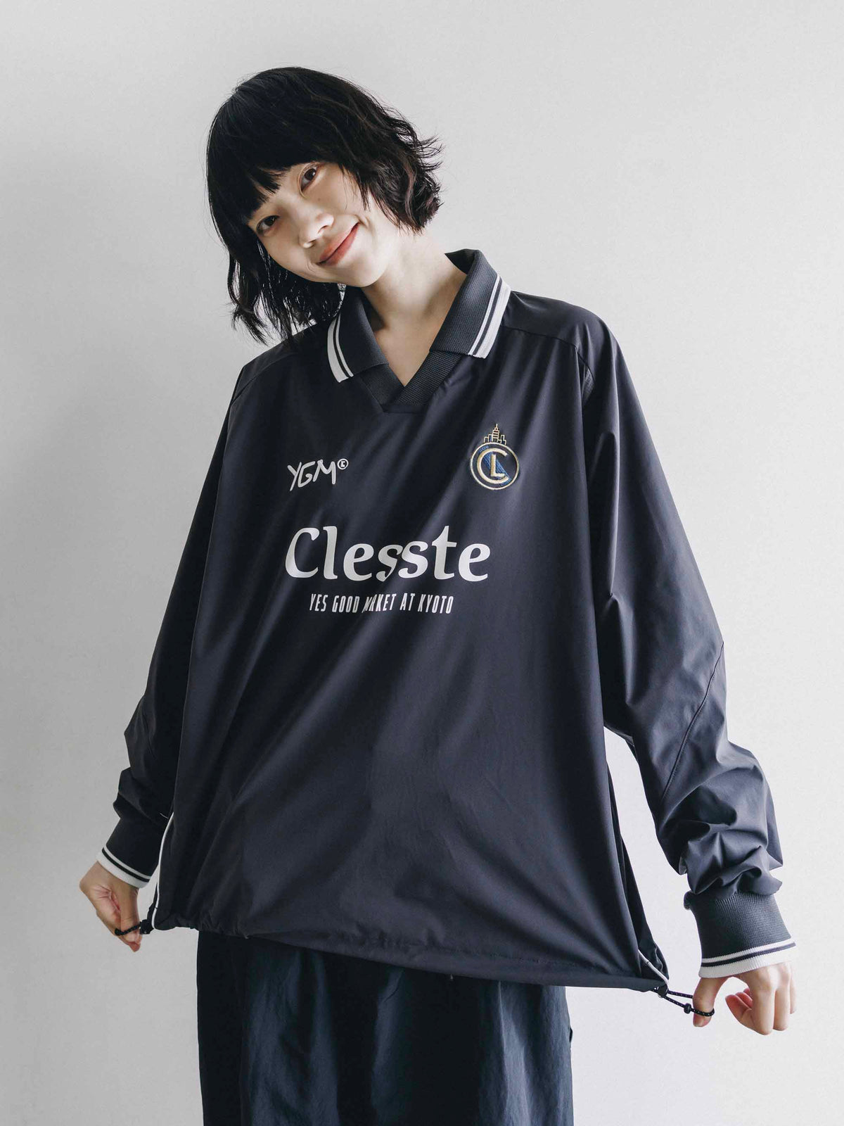 【10.4 SUN 20:00- IN STOCK】【LIMITED】 “YES GOOD MARKET" ACTIVE CITY L/S GAME SHIRT (GRAY)