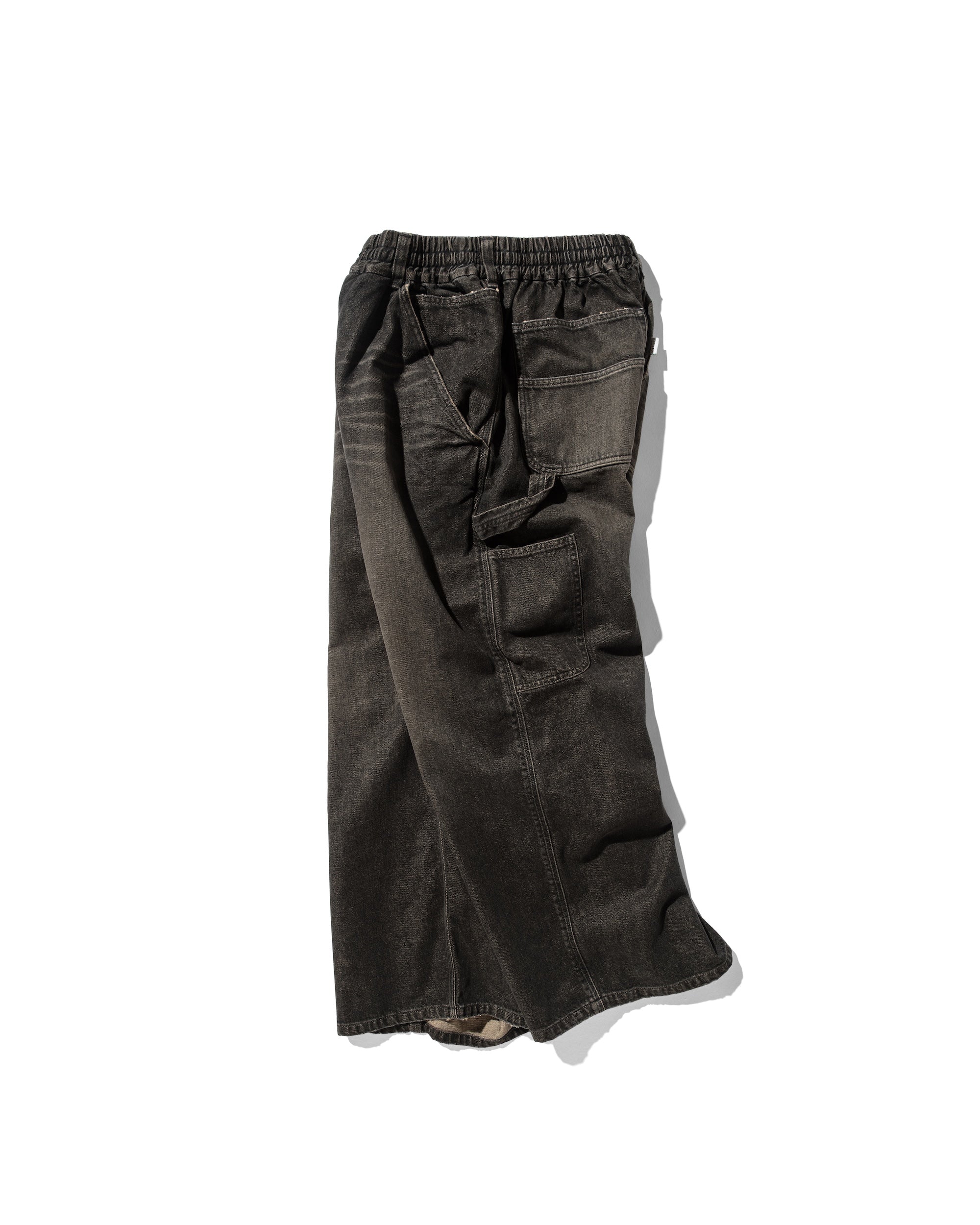VINTAGE DYED SELVEDGE DENIM WORKER PANTS (VINTAGE BLACK)