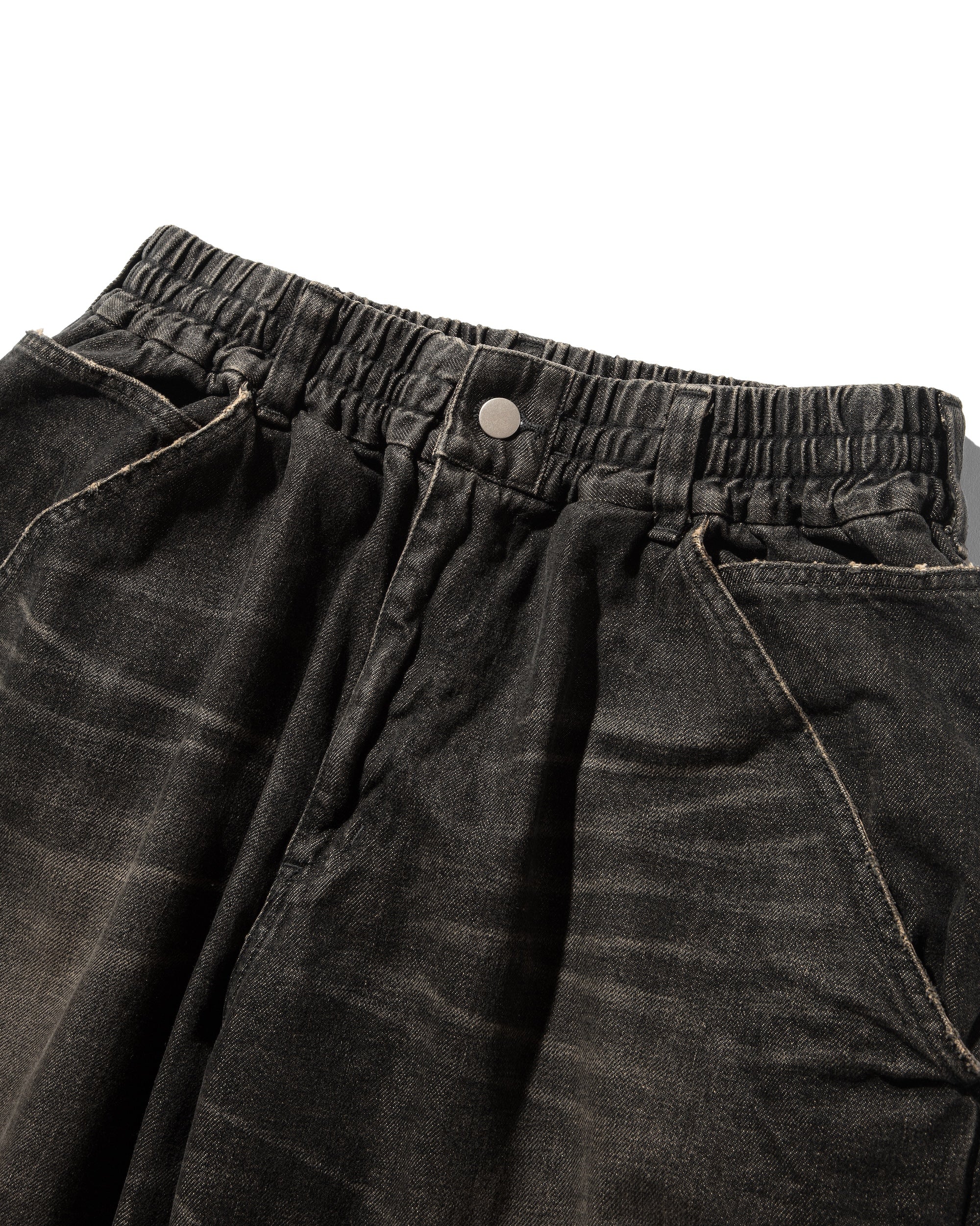 VINTAGE DYED SELVEDGE DENIM WORKER PANTS (VINTAGE BLACK)